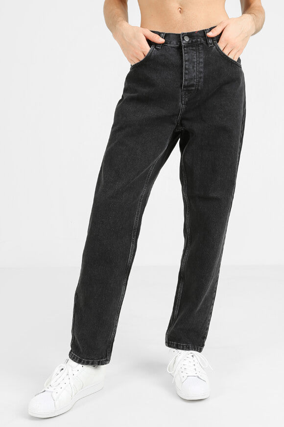 Newel Relaxed Tapered Fit Jeans - Black Stone Washed