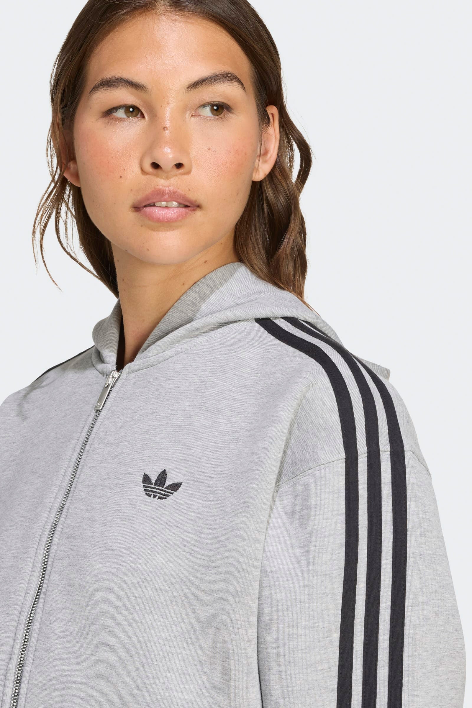 Kapuzensweatjacke - Medium Grey Heather