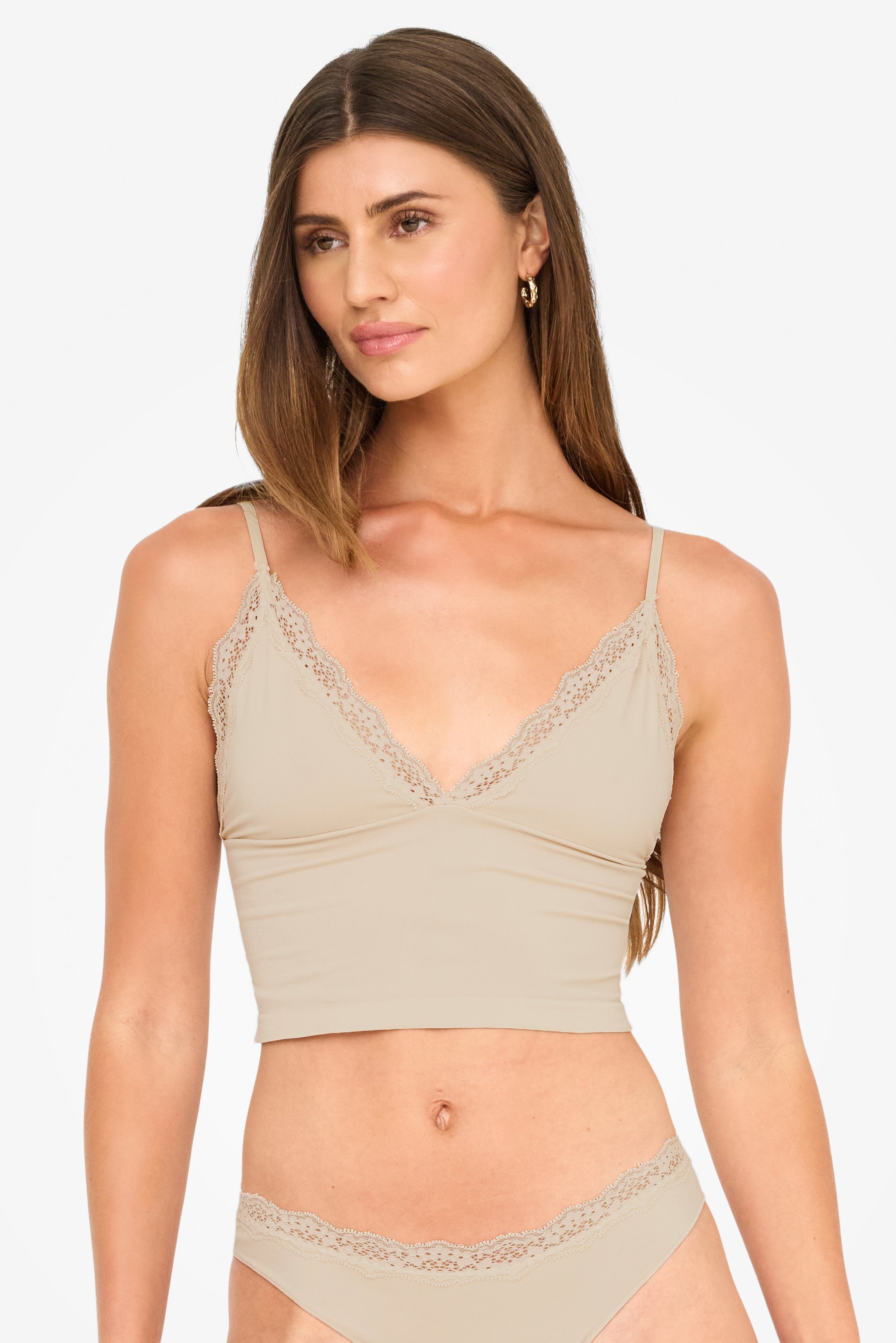ONLVICKY Crop Trägertop - Peach Taffy