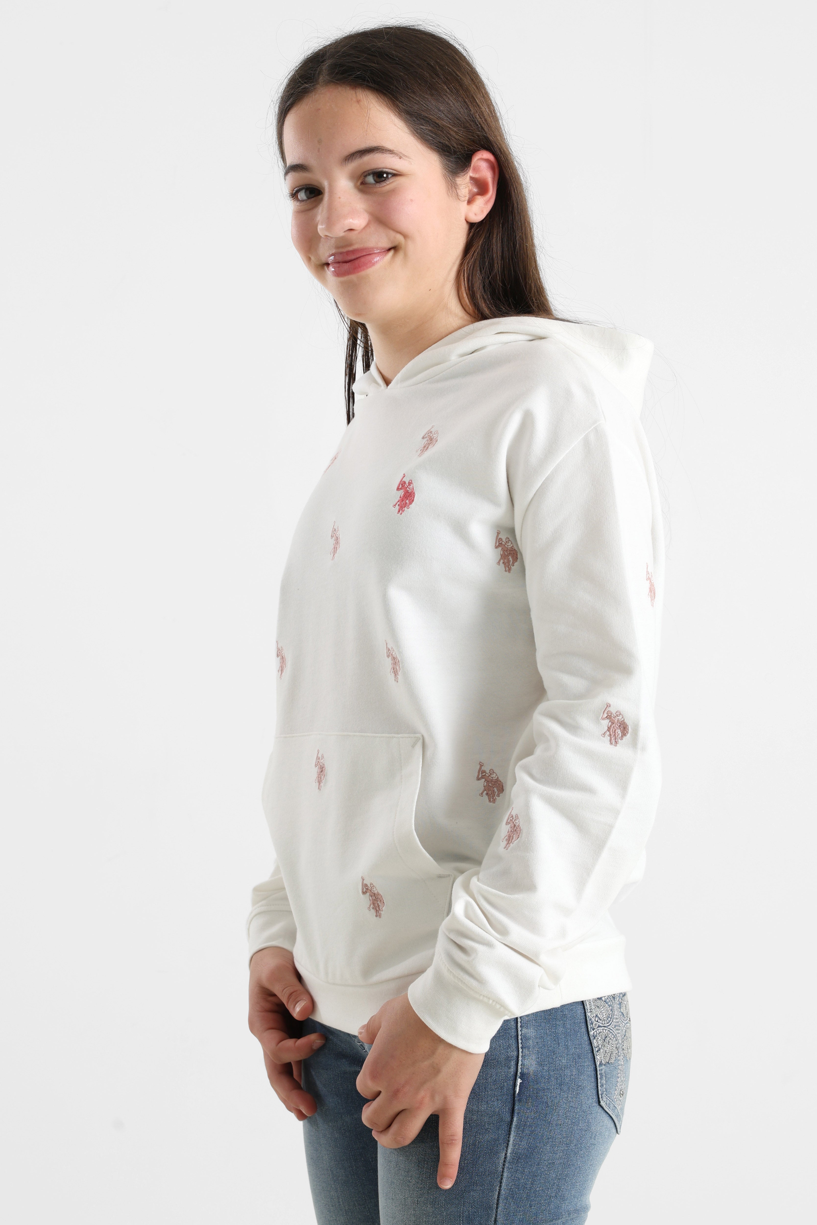 Oliv Kapuzensweatshirt - Offwhite