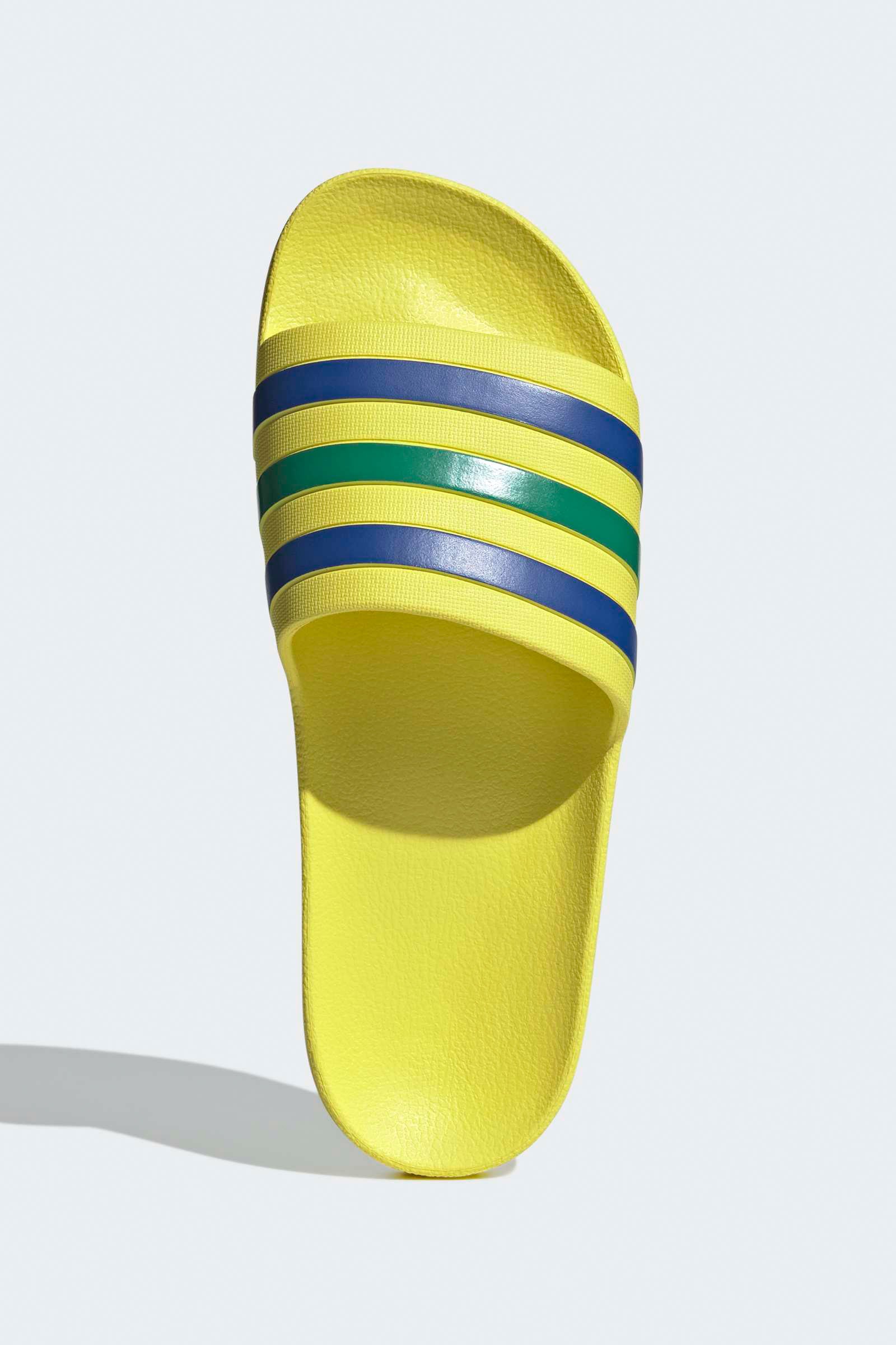 Adilette Aqua Pantoletten - Bright Yellow + Bold Blue + Bold Green