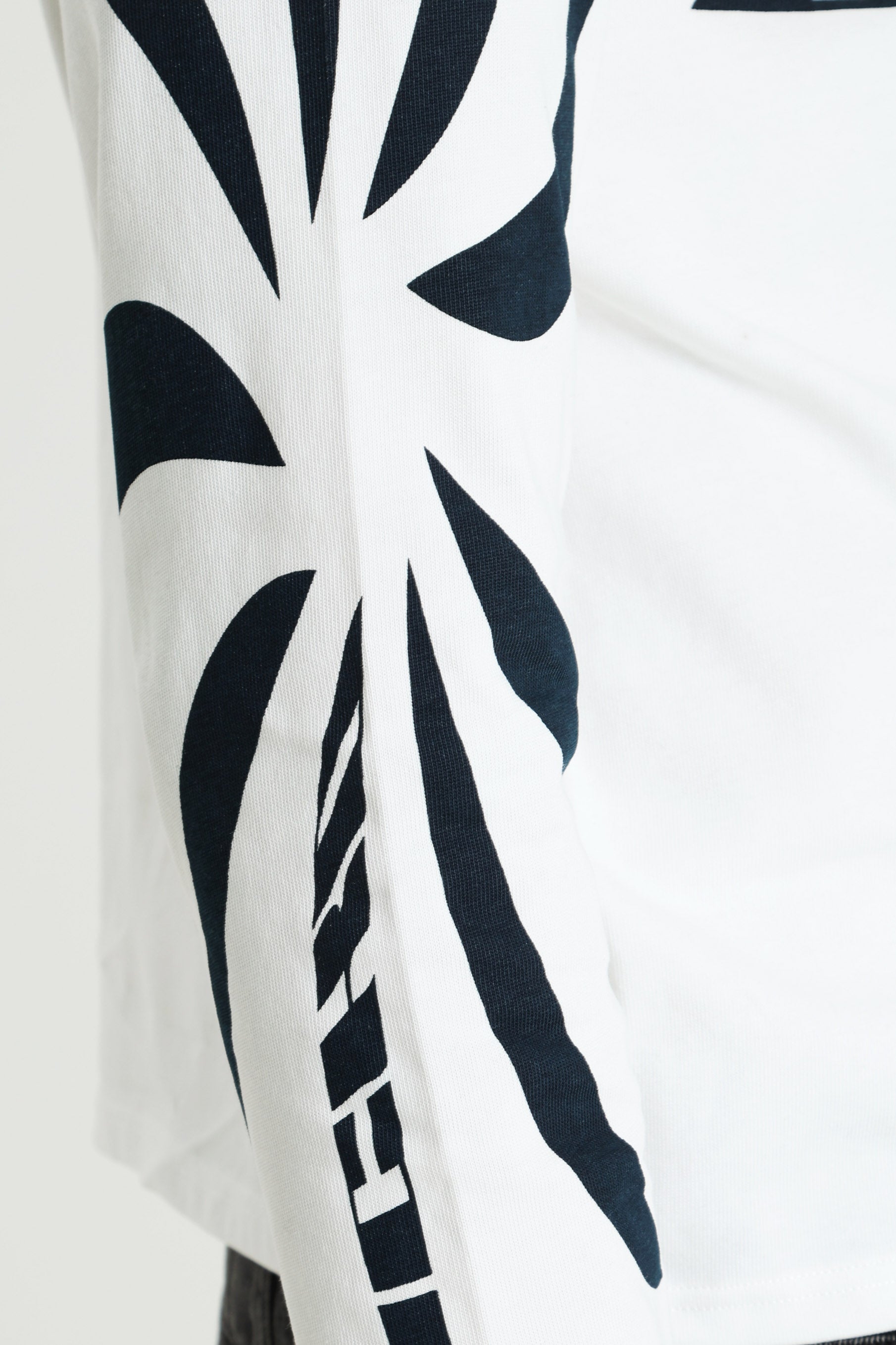 Langarmshirt - Offwhite + Schwarz
