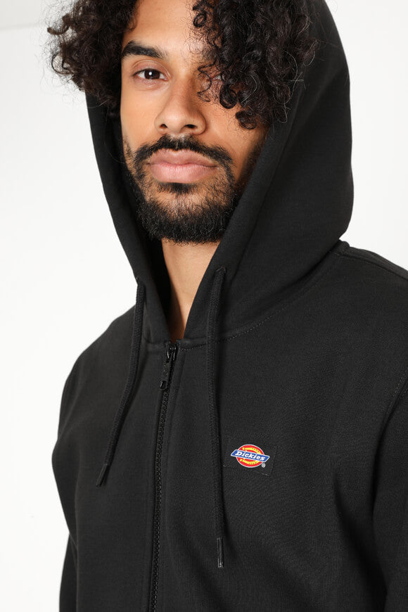 Kapuzensweatjacke - Schwarz