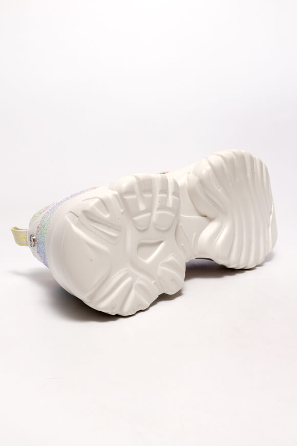 Vegan Bliss One Glam Plateau Sneaker - White + Pink Mermaid