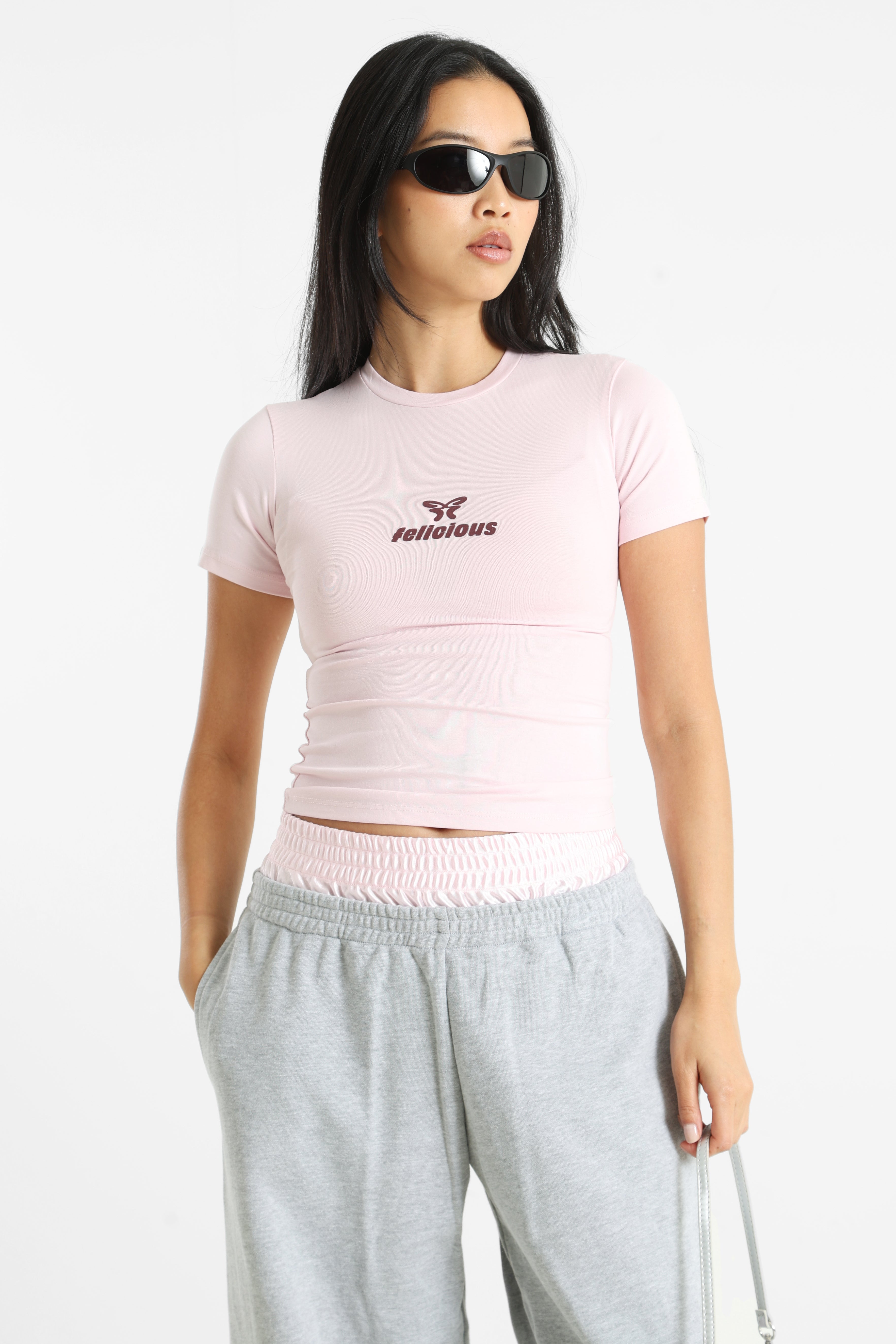 Crop T-Shirt - Light Pink