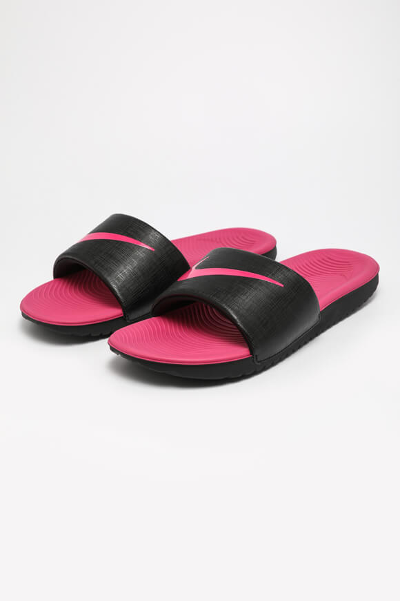 Kawa Pantoletten - Black + Vivid Pink