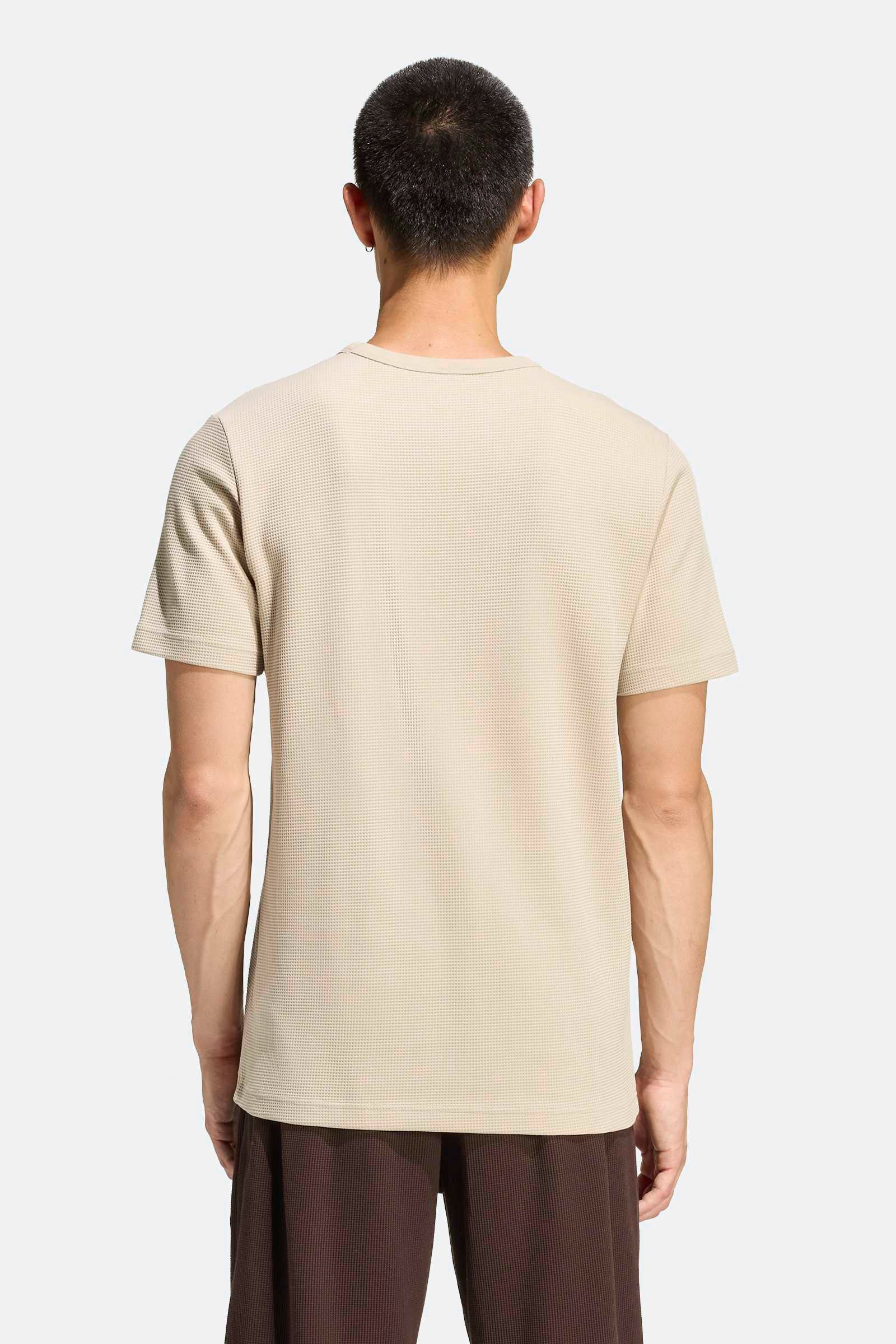 T-Shirt mit Waffelstruktur - Stone Khaki