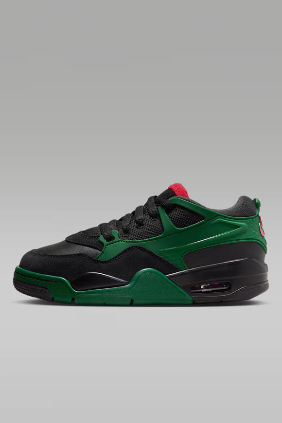 Air Jordan 4 RM Sneaker - Black + Varsity Red + Gorge Green