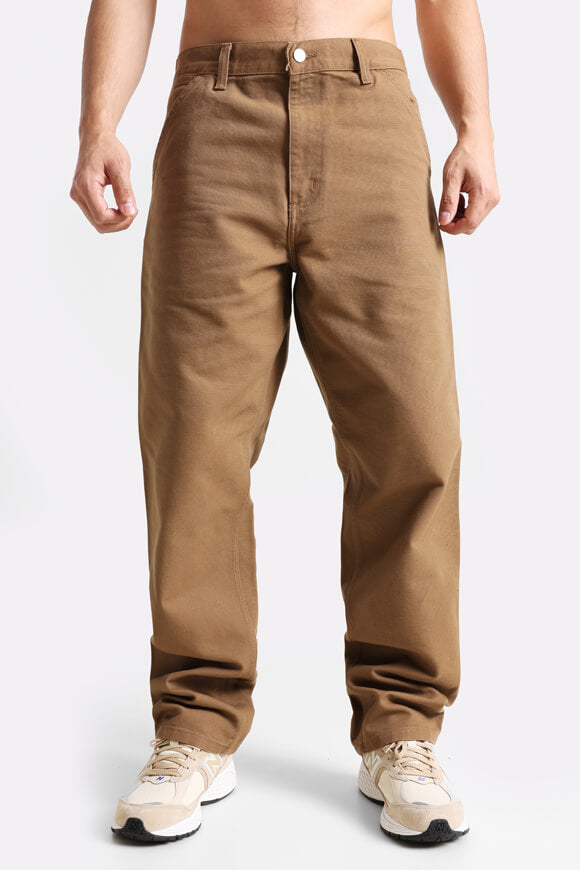 Single Knee Relaxed Straight Fit Jeans L32 - Hamilton Brown