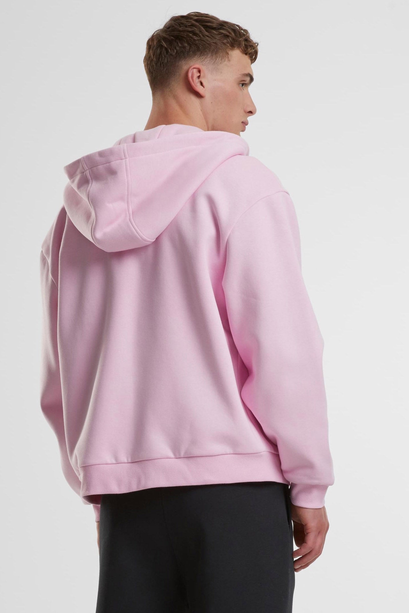 Fluffy Kapuzensweatjacke - Soft Pink