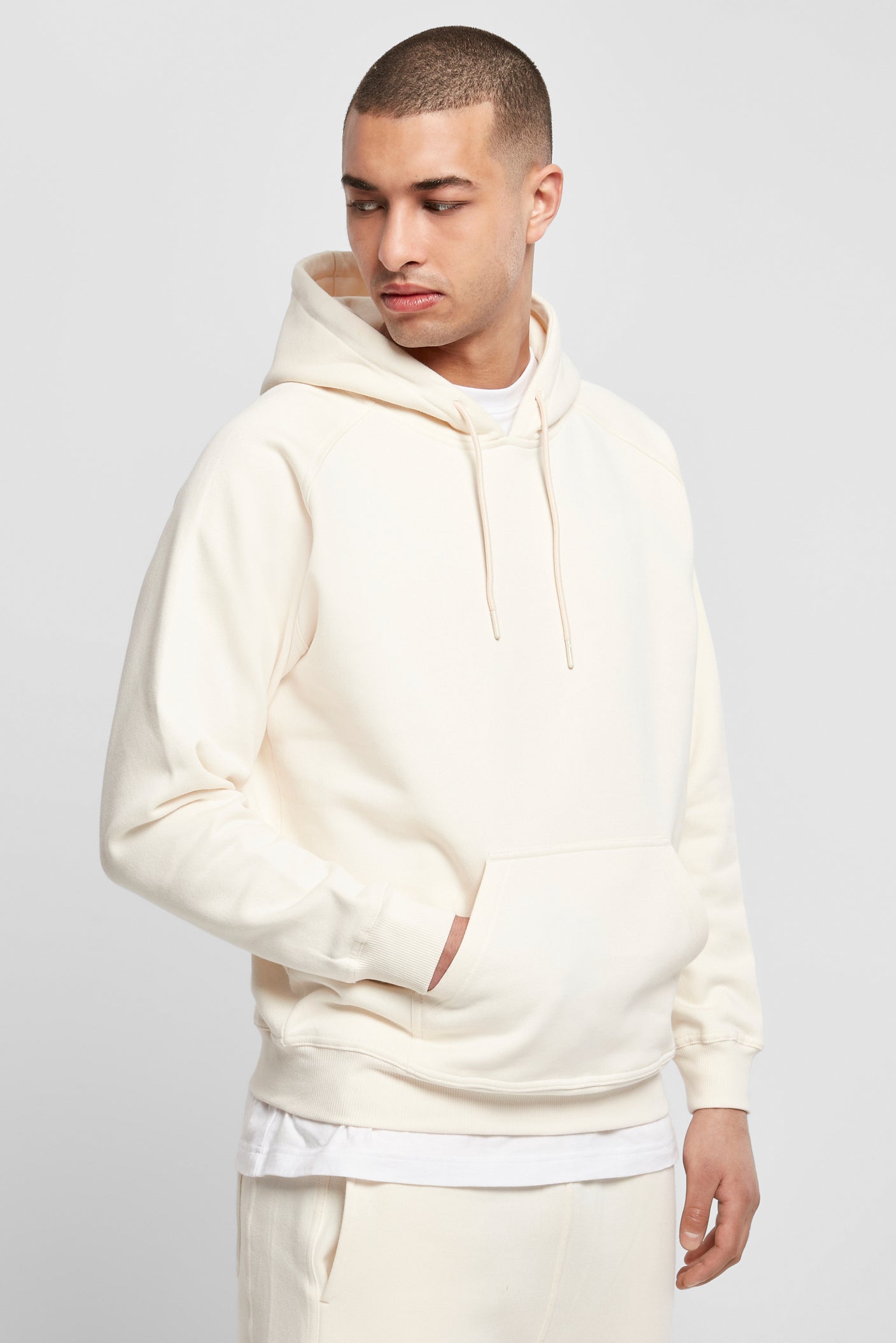 Oversize Kapuzensweatshirt - White Sand