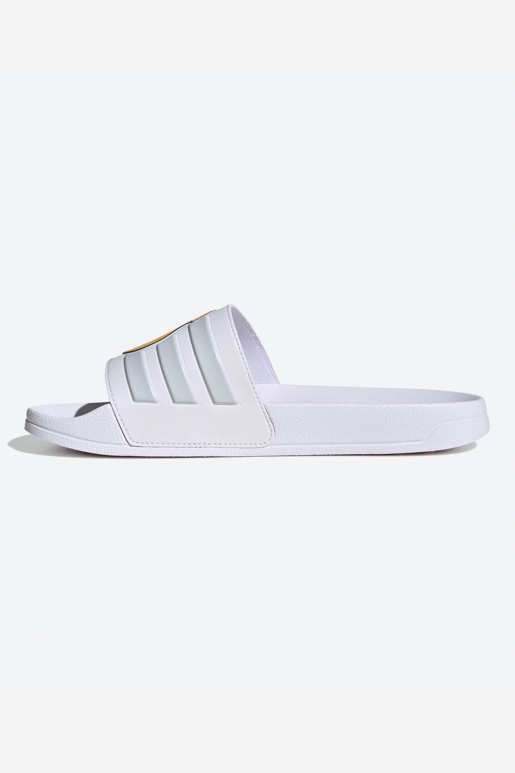 Adilette Real Madrid Pantoletten - Cloud White + Light Solid Grey