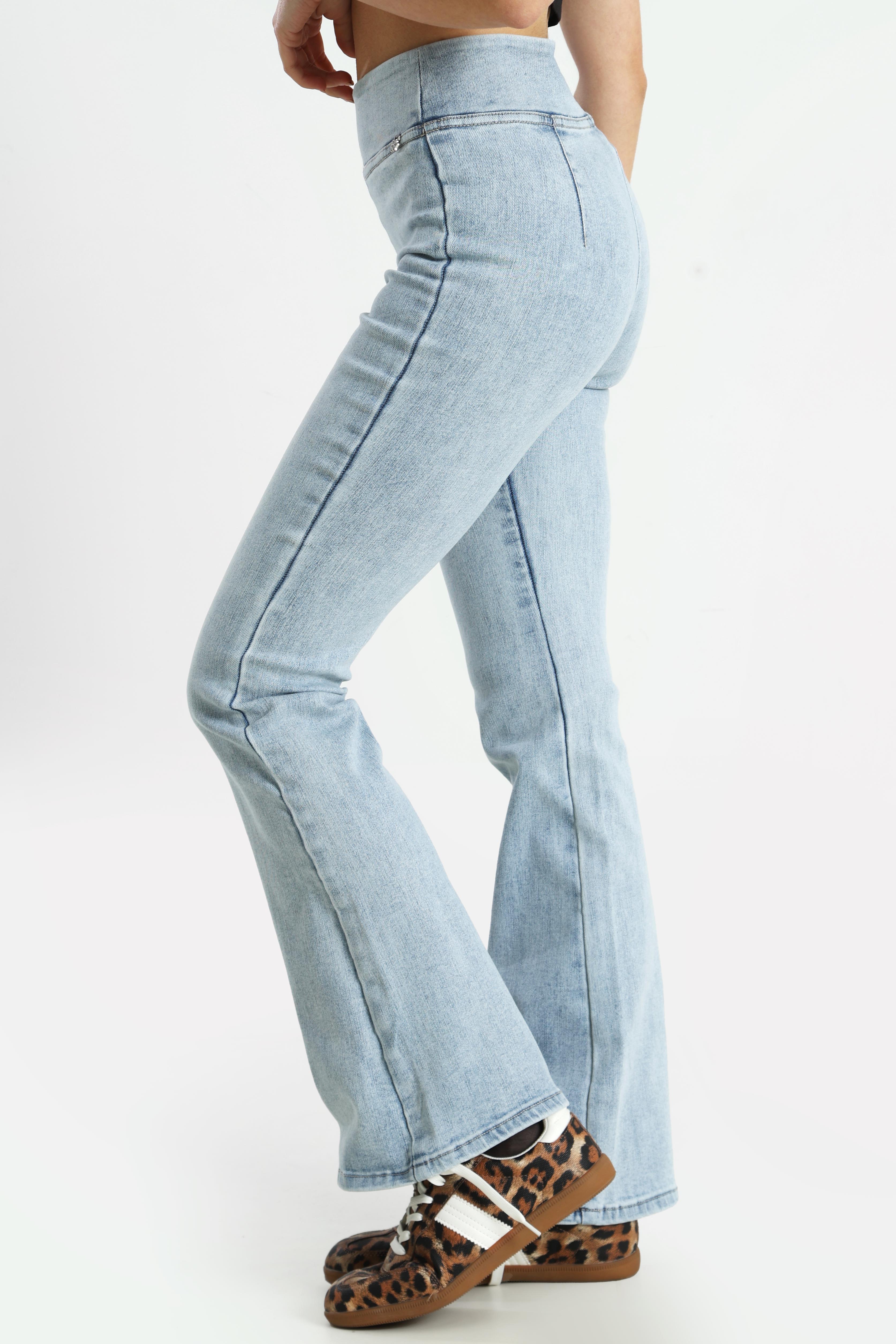 Flared Fit Jeans - Light Blue Denim