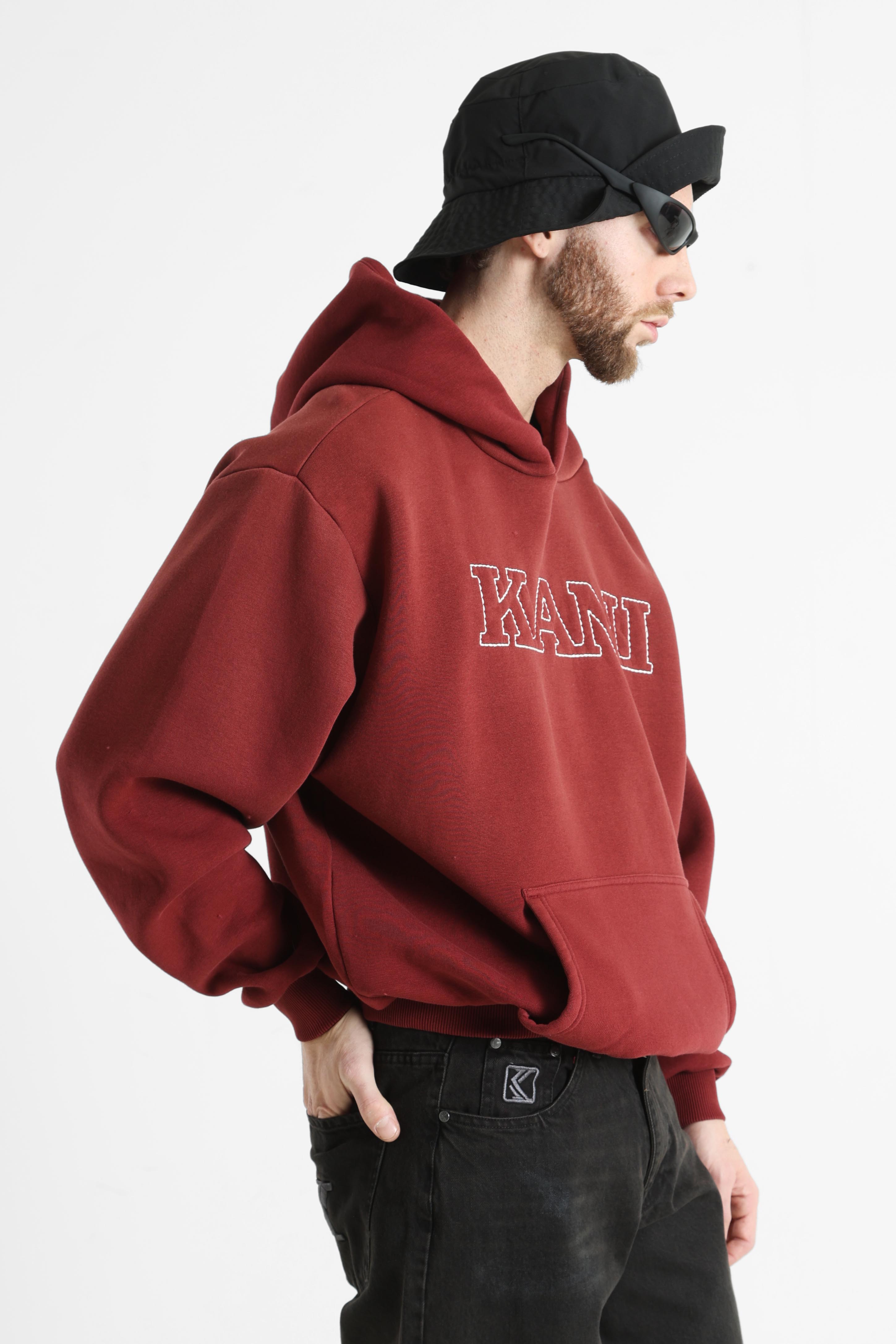 Kapuzensweatshirt - Dark Red
