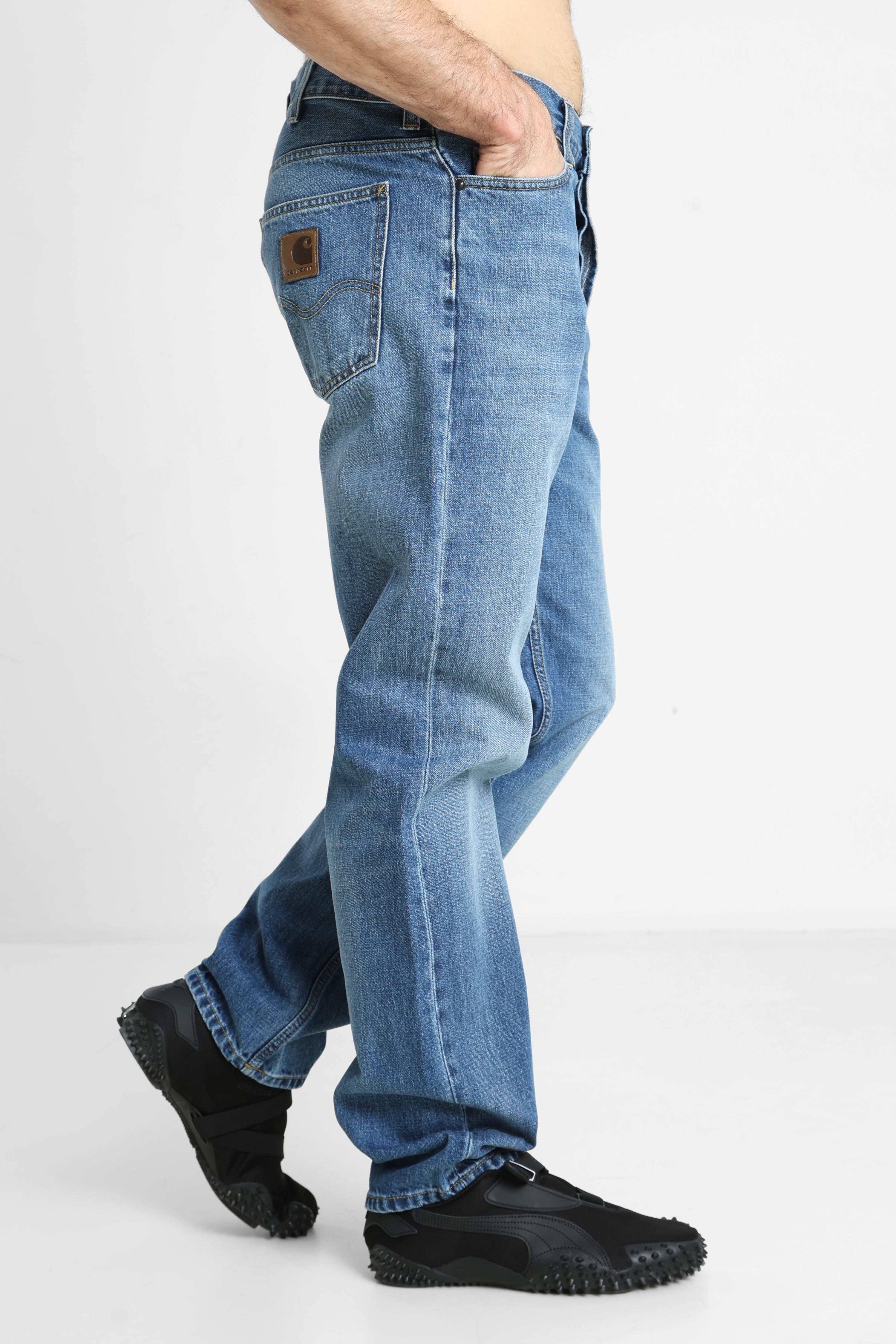 Marlow Regular Fit Jeans L32 - Blue Worn Bleached
