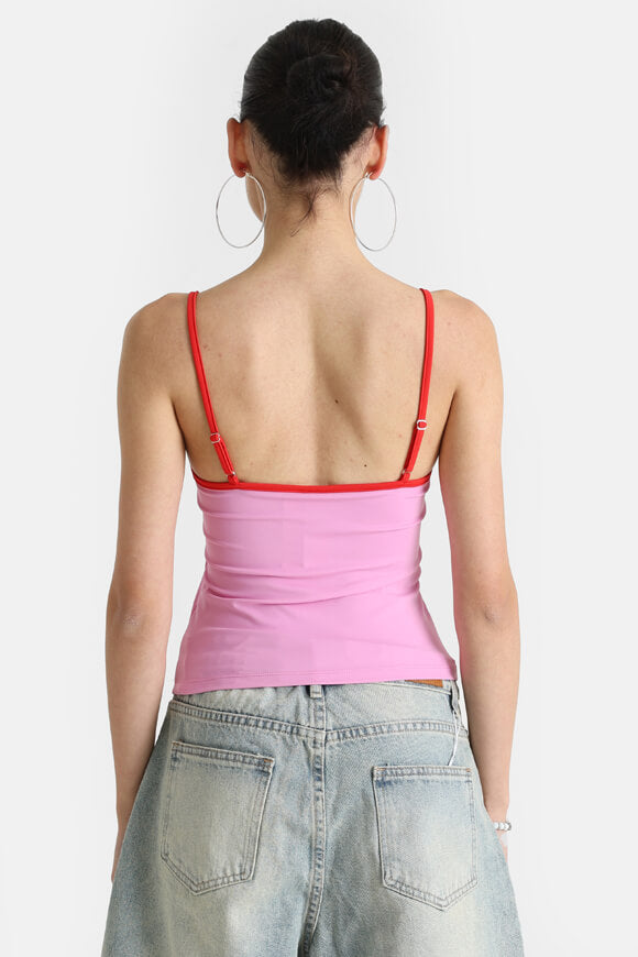 Crop Trägertop - Rosa