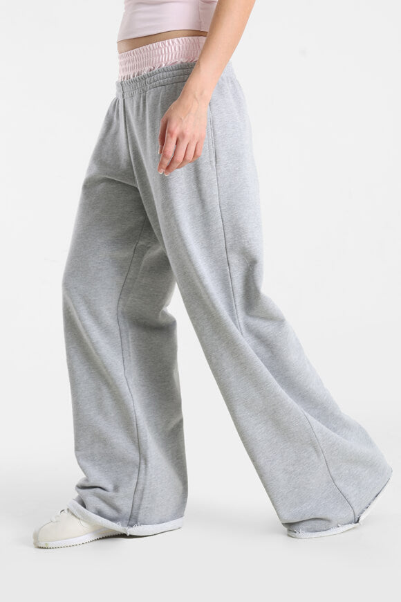 Wide Leg Sweathose - Grau