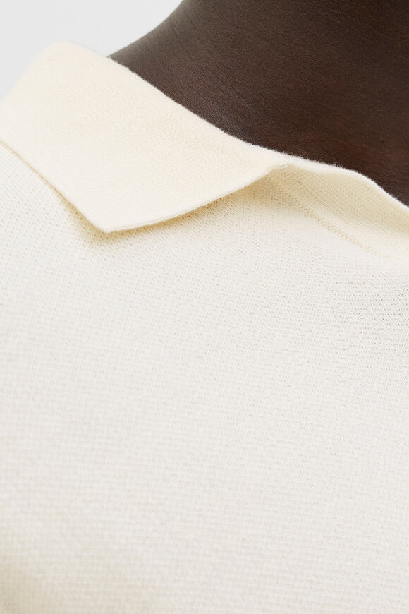 JORNORREBRO Strick Poloshirt - Sea Salt