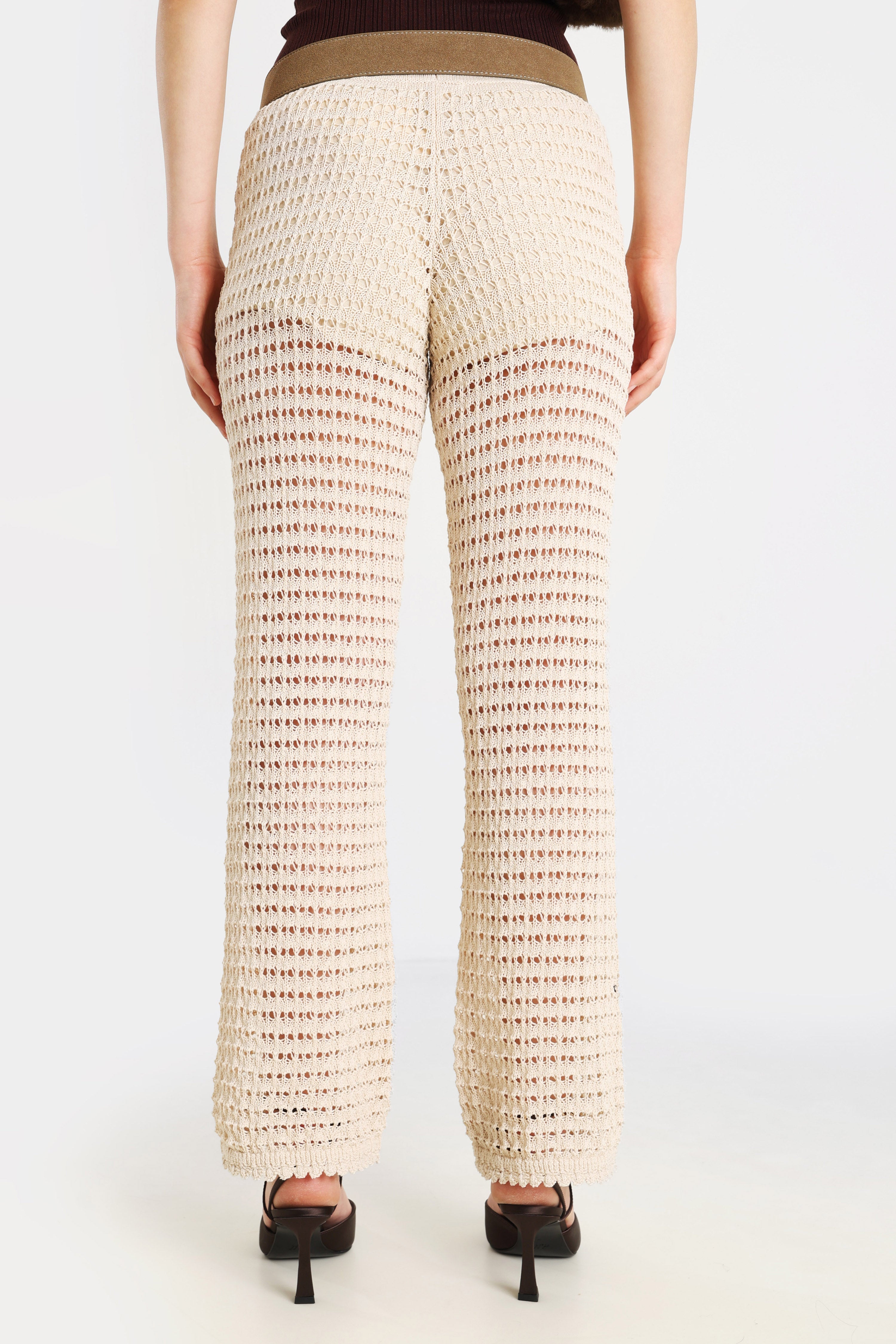 Häkelhose - Beige