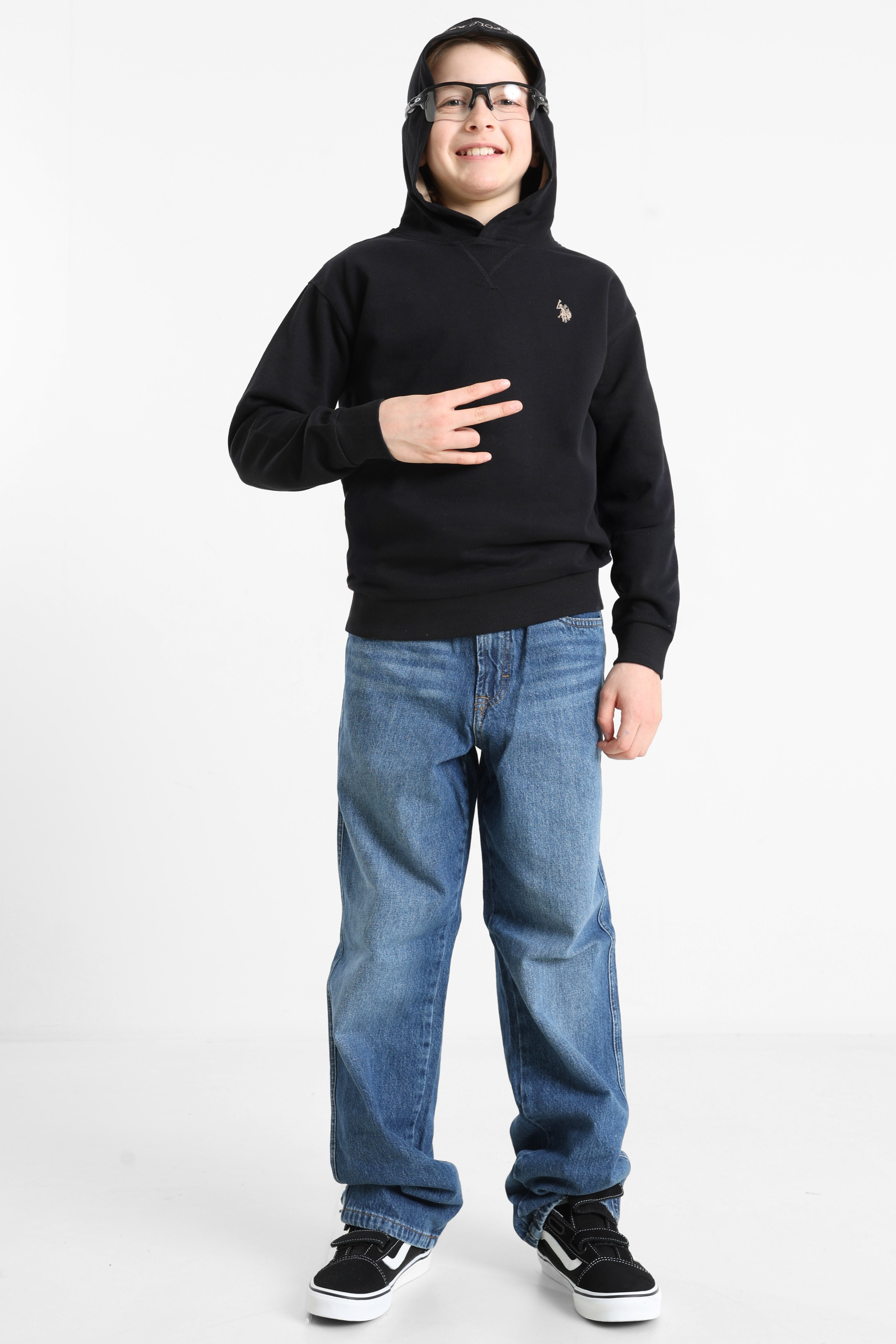 Kapuzensweatshirt - Black