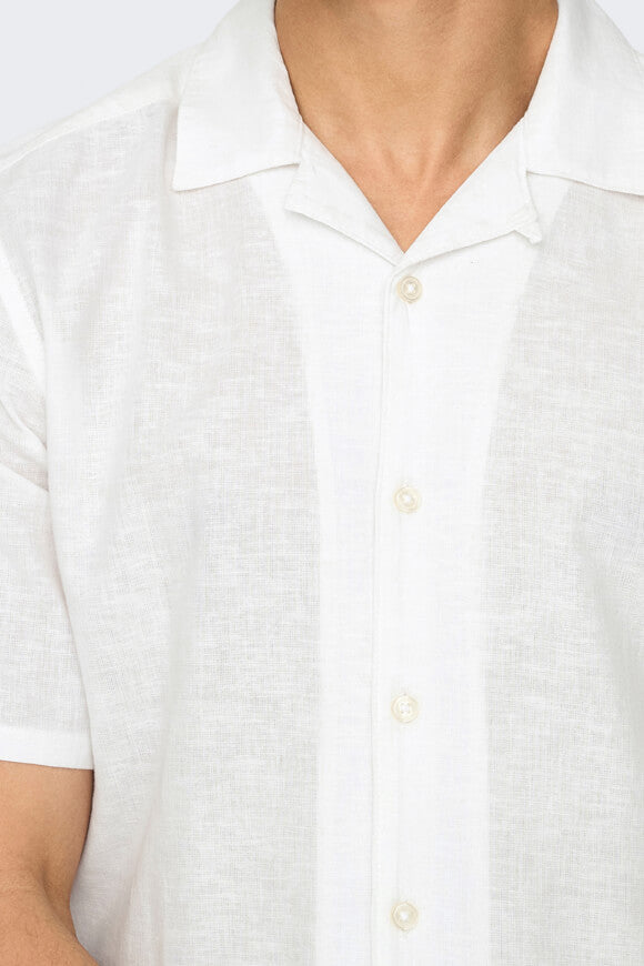 ONSCAIDEN Leinenhemd - White
