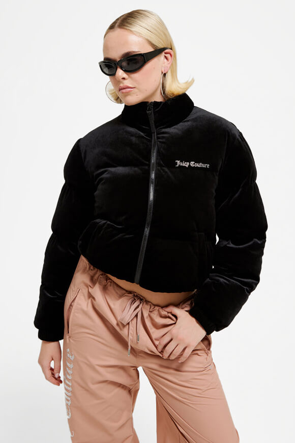 Margo Samt Pufferjacke - Black
