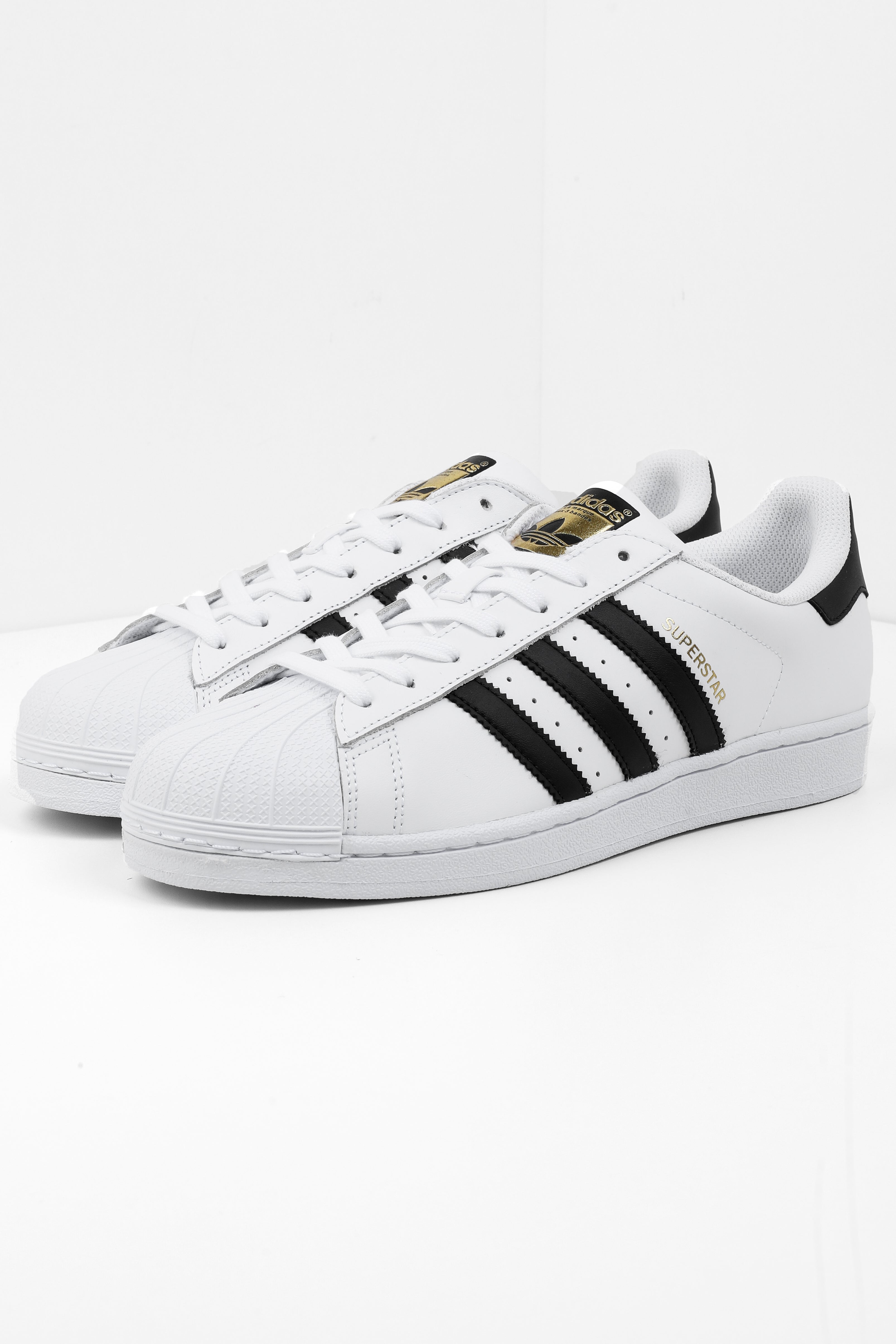 Superstar Sneaker - Weiss + Schwarz + Goldfarbe