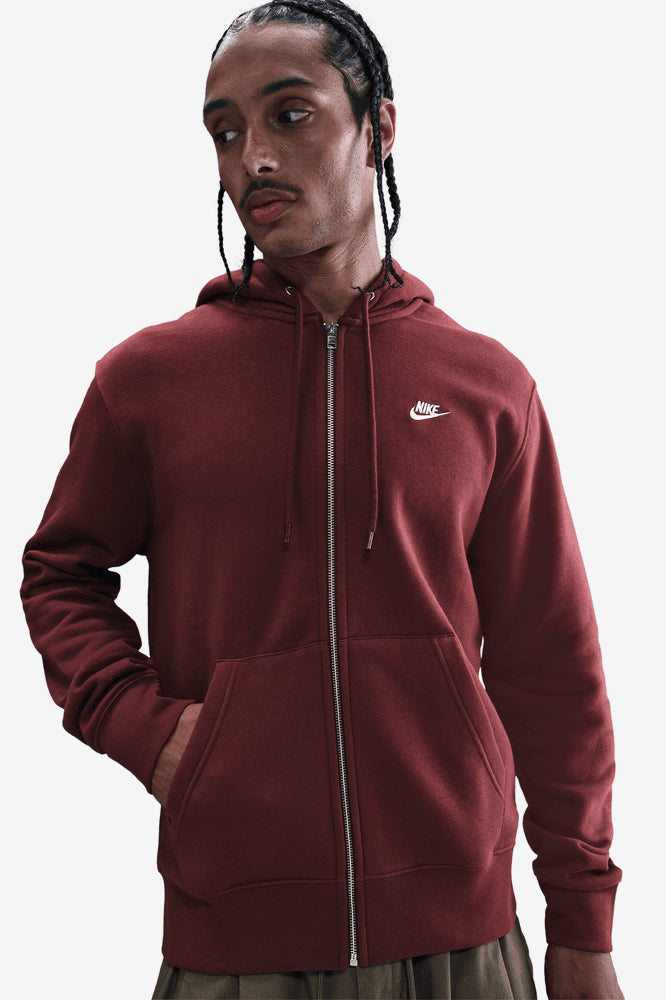 Sportswear Club Kapuzensweatjacke - Dark Team Red