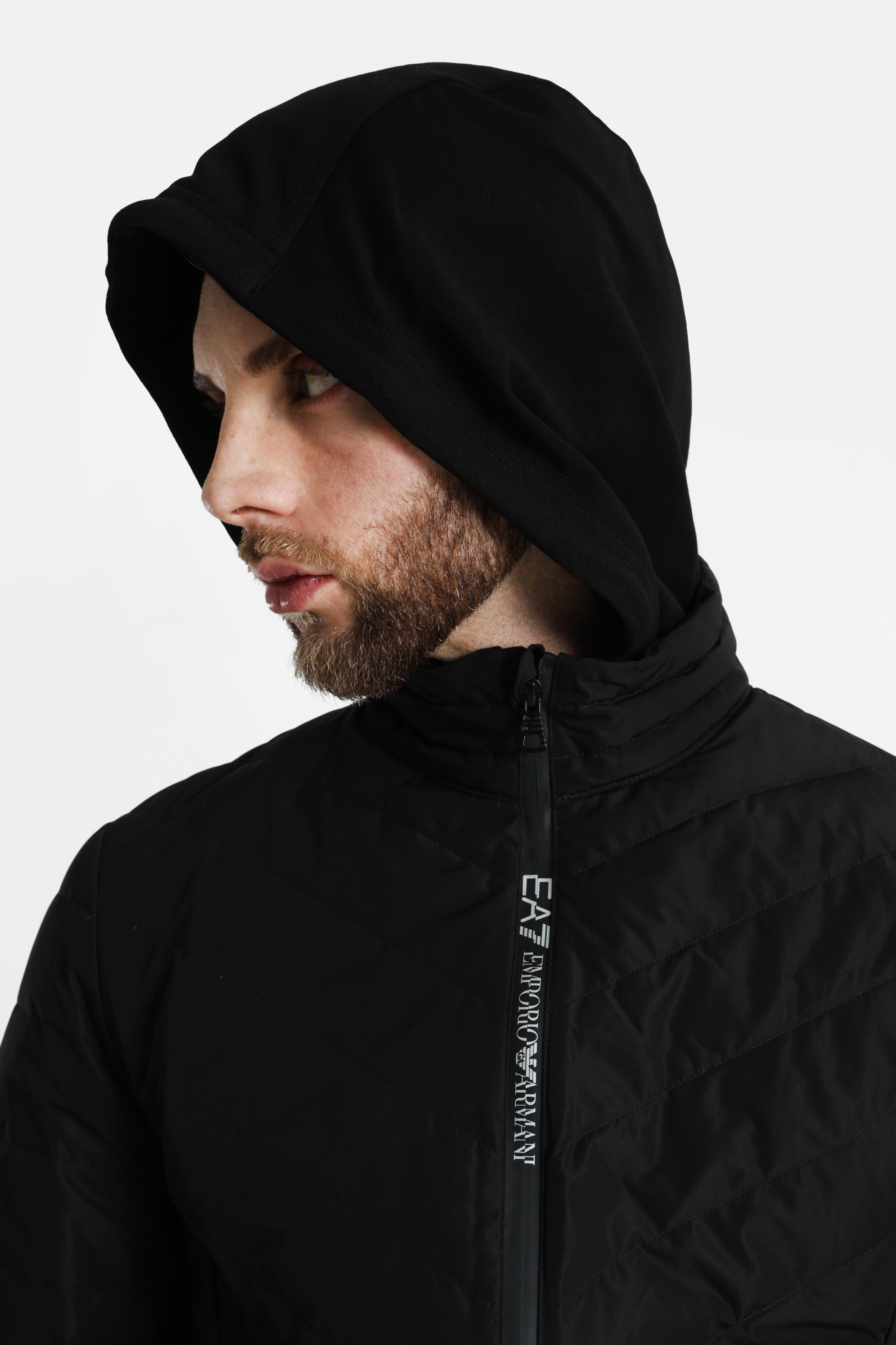 Leichte gesteppte Daunenjacke - Black