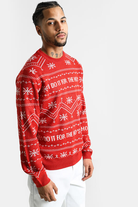 Weihnachtsstrickpullover - Pompeian Red