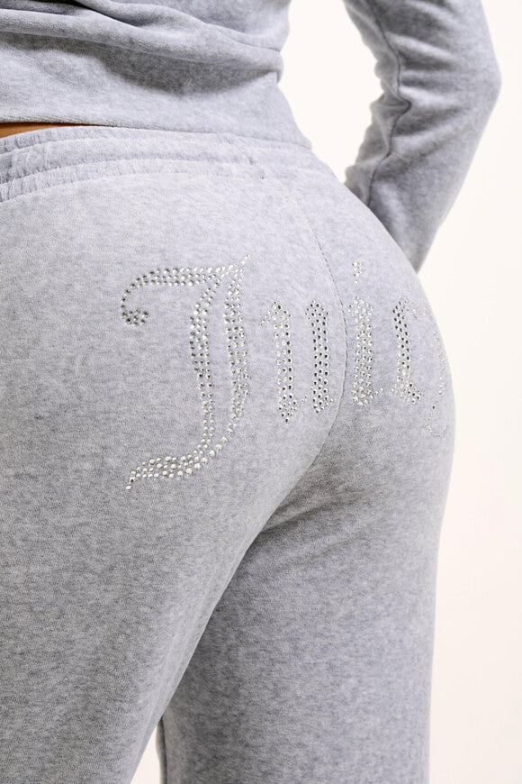 Tina Samt Hose - Silver Marl