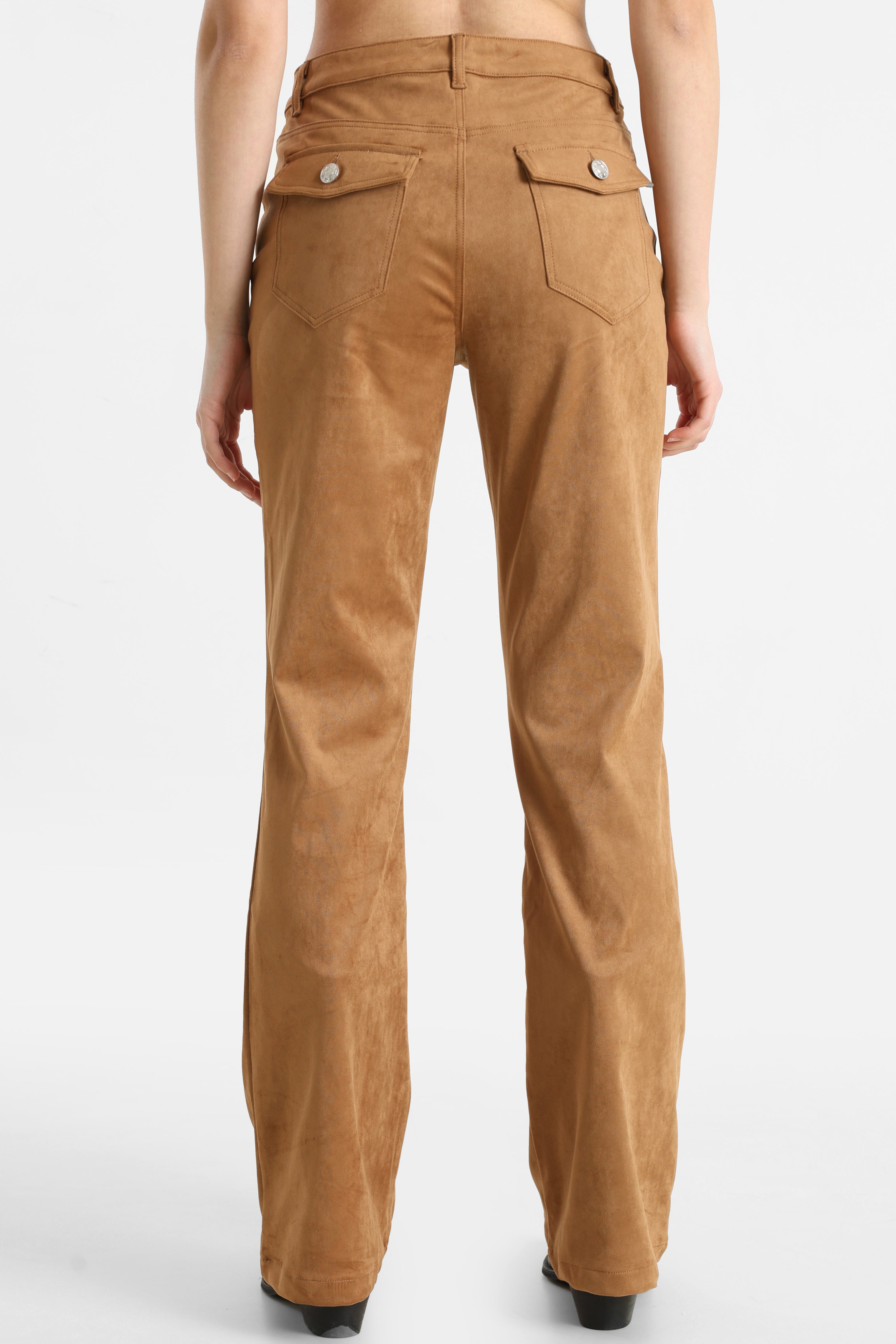 Kunstwildleder Hose - Cognac