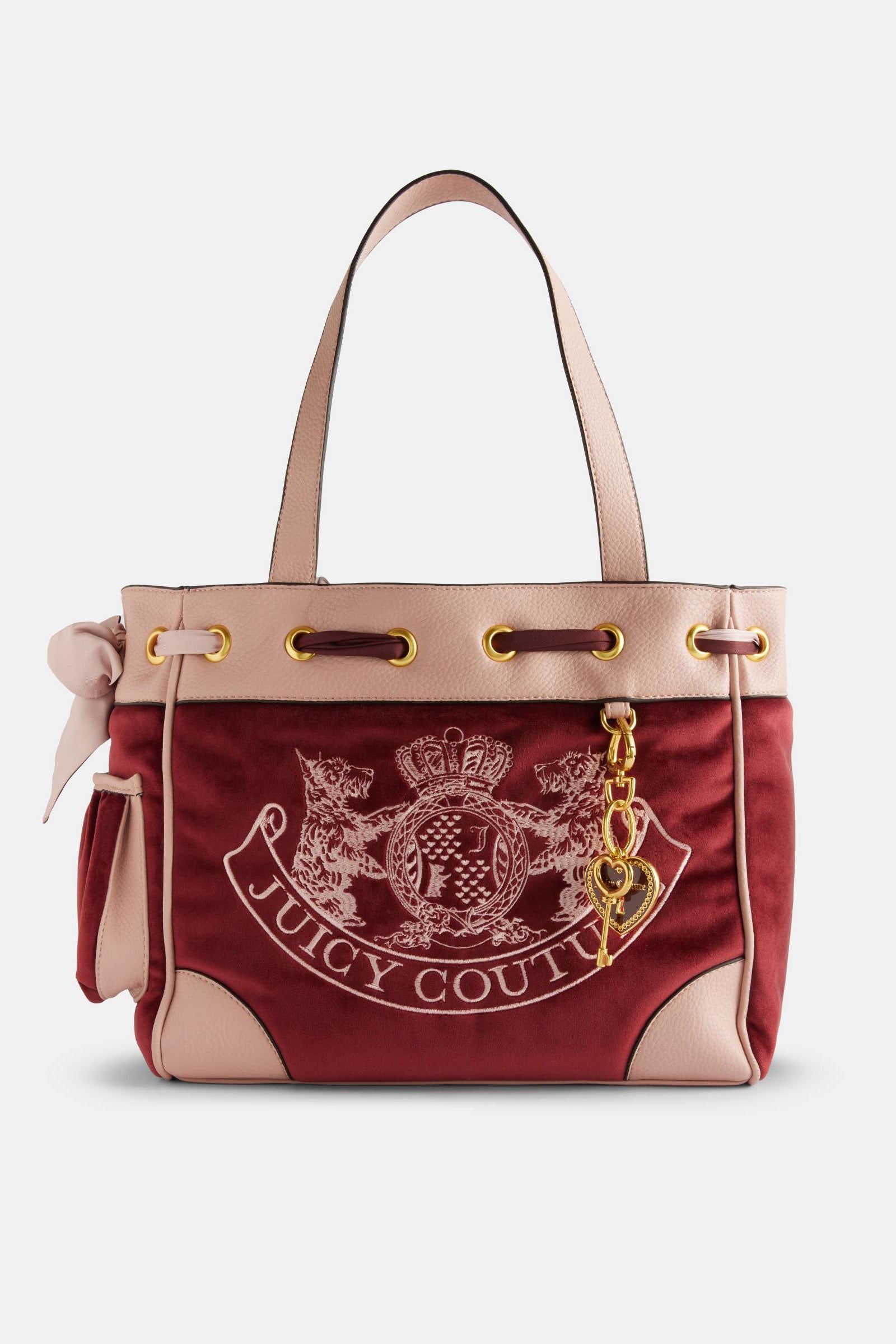 Daydreamer Samt Shopper - Red + Pink