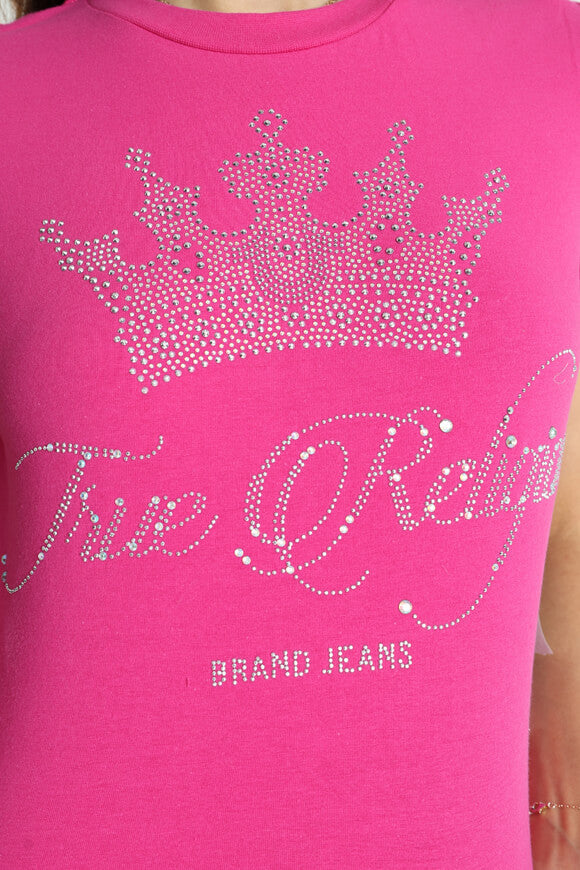 Crystal Crop T-shirt - Very Berry