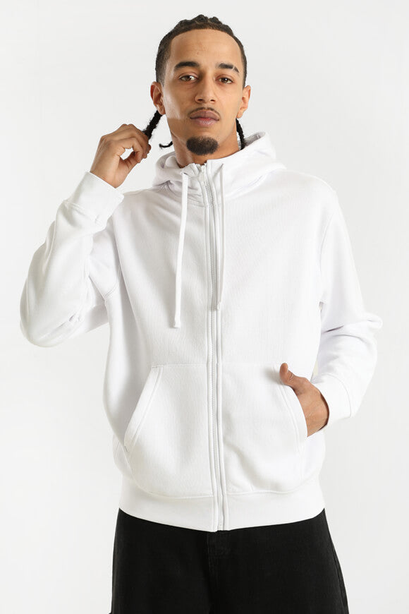 Kapuzensweatjacke - Weiss