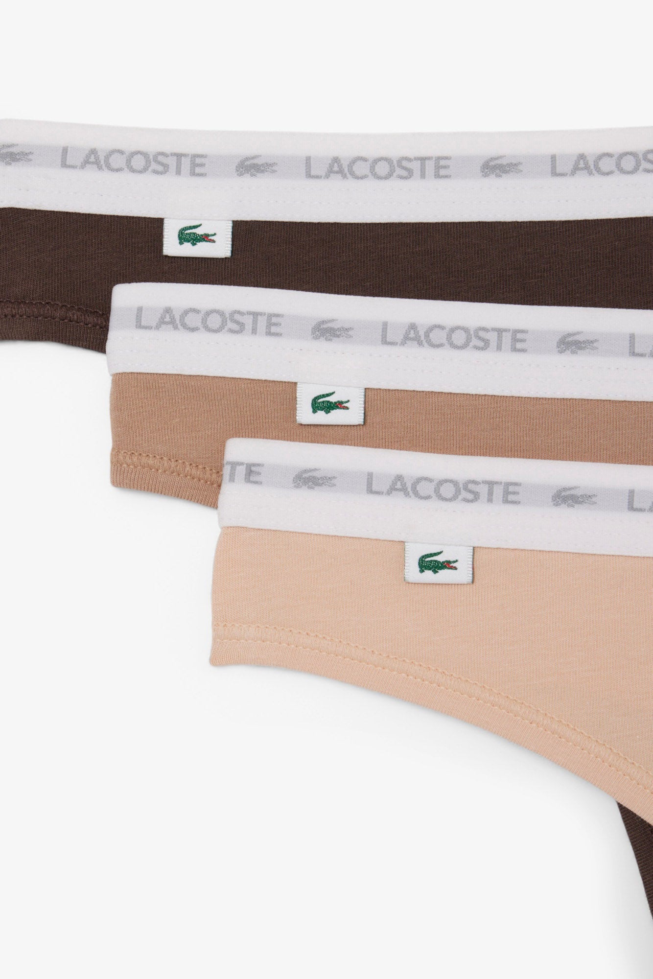 Dreierpack Strings - Beige + Brown