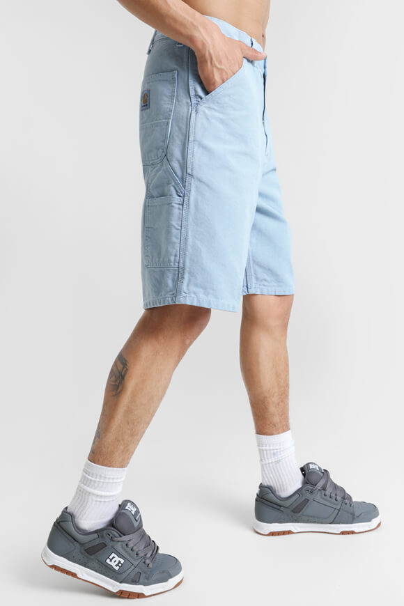Single Knee Jeansshorts - Piscine Faded