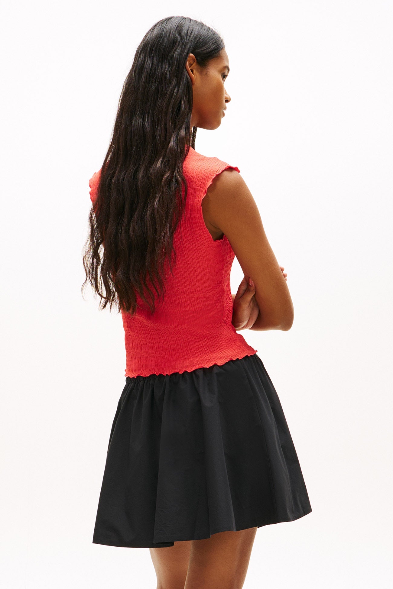 Strukturiertes Crop Top - Red Alert