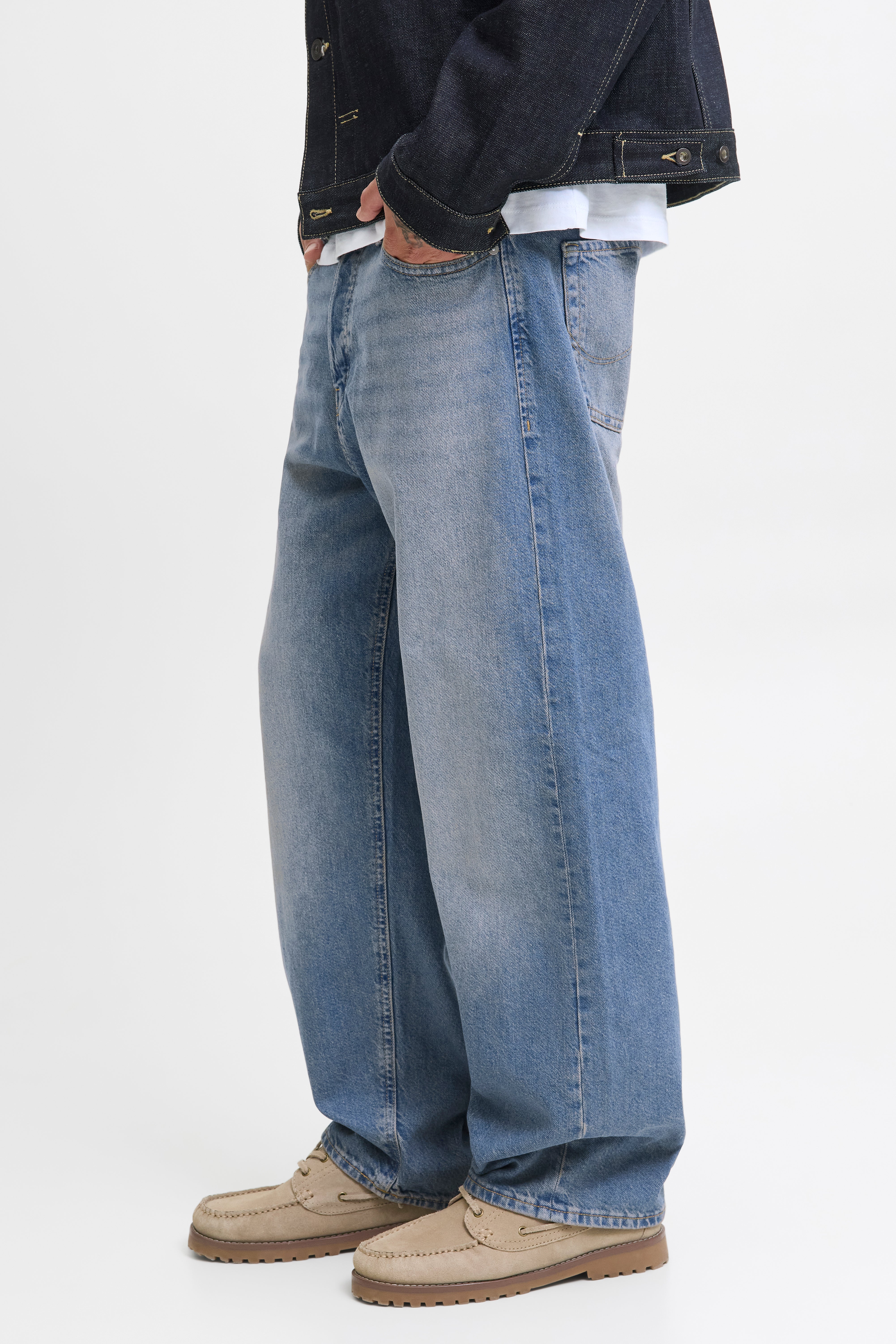 JJIALEX Baggy Fit Jeans L32 - Blue Denim