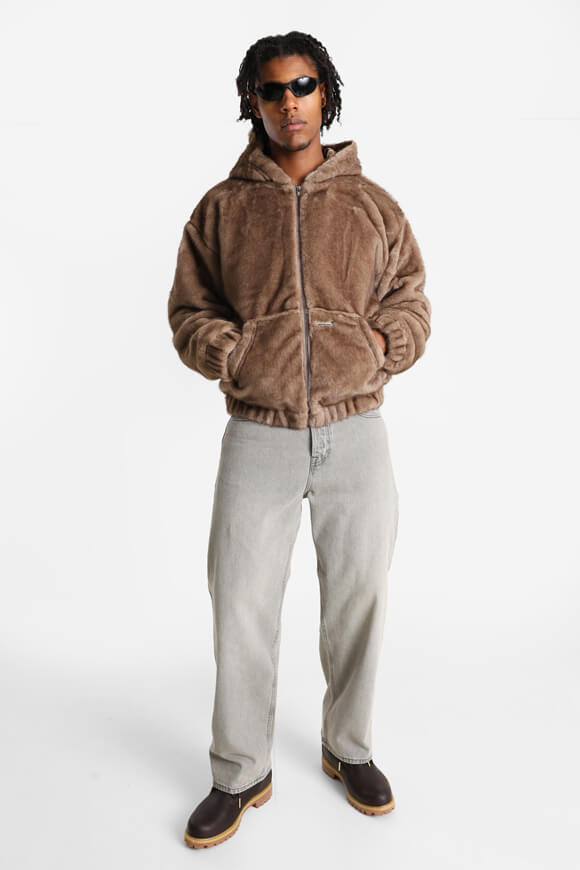 Kunstpelzjacke - Braun