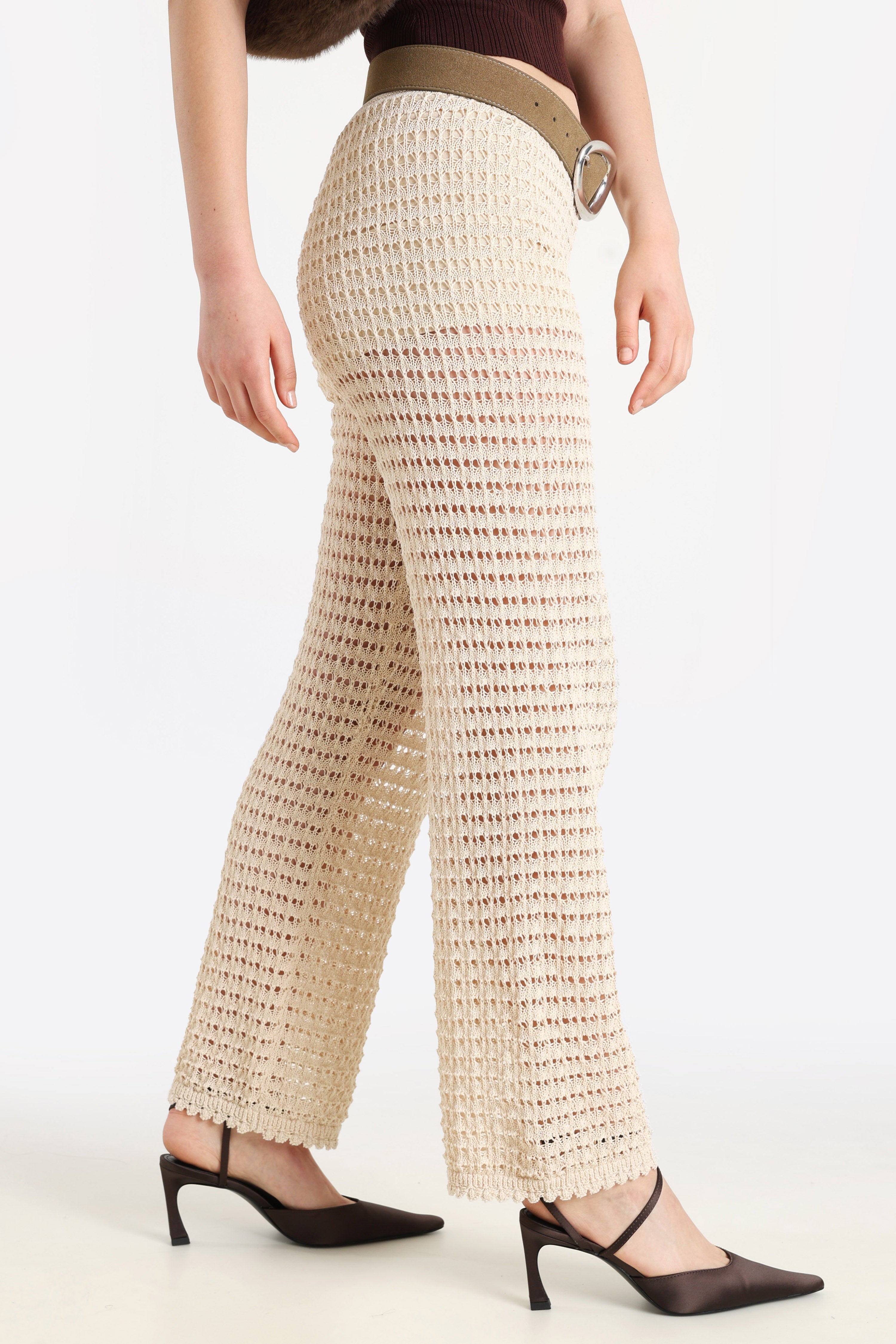 Häkelhose - Beige