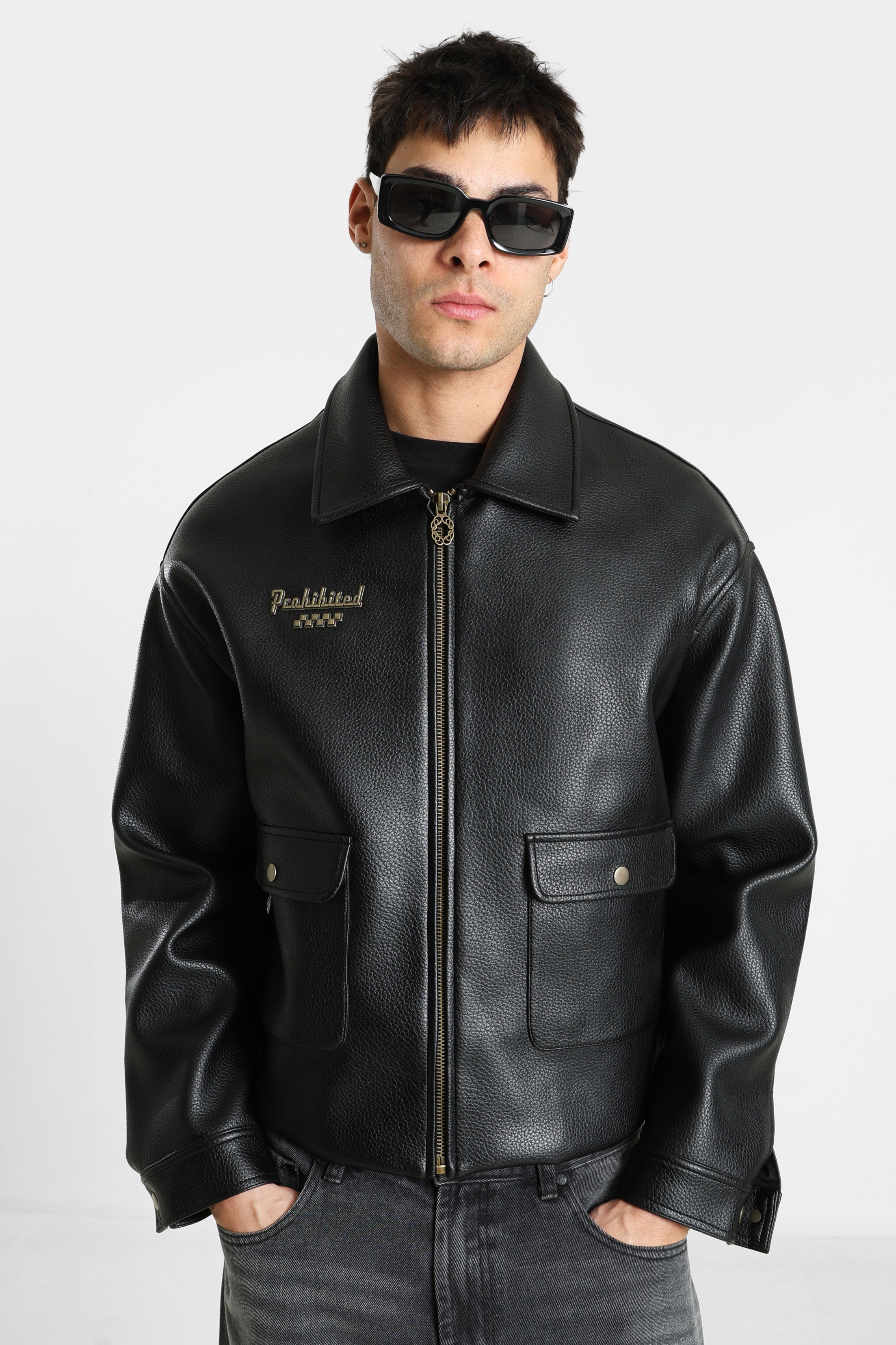 Speedhunter Kunstlederjacke - Black