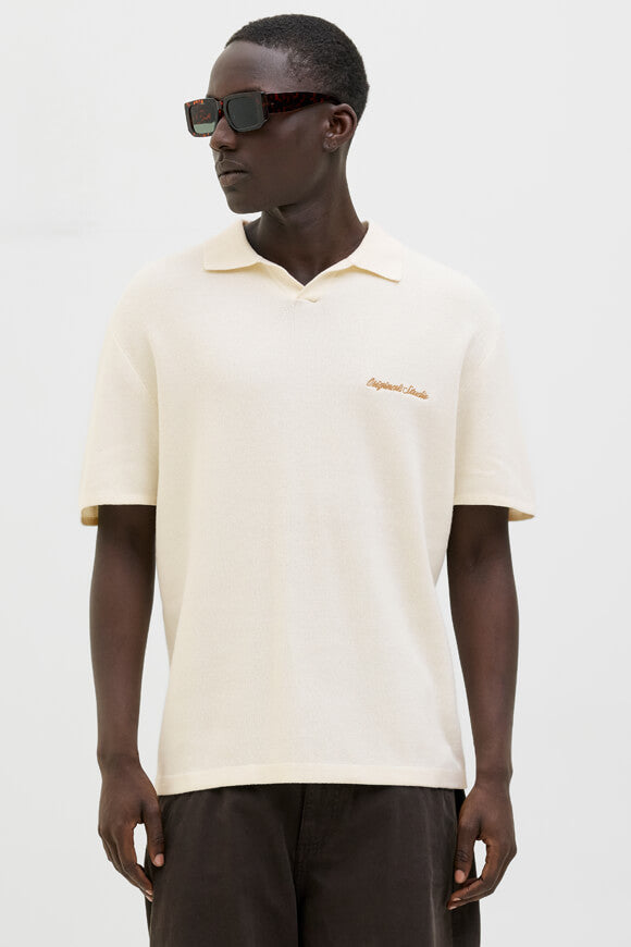 JORNORREBRO Strick Poloshirt - Sea Salt