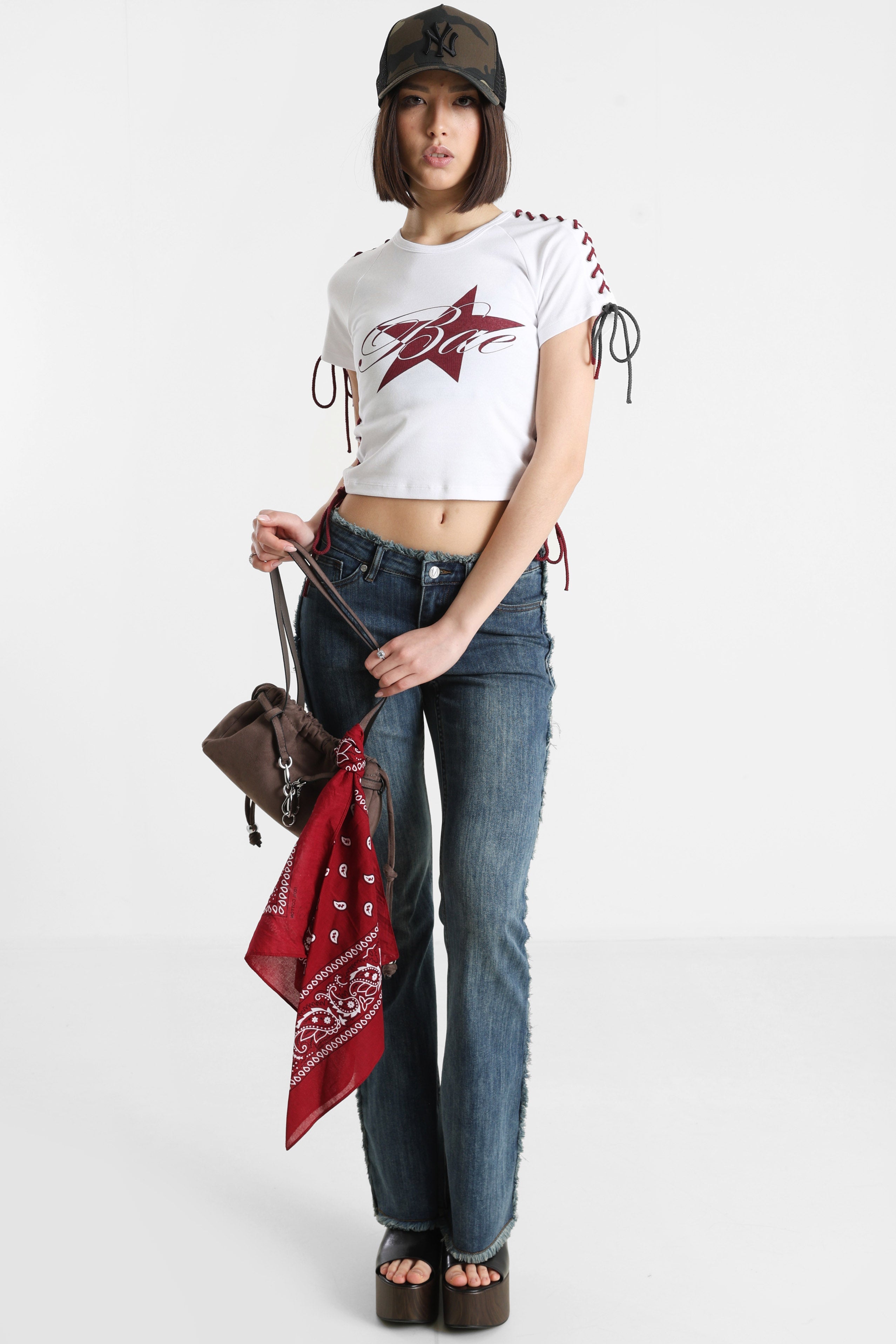Flare Jeans - Gewaschen Blau