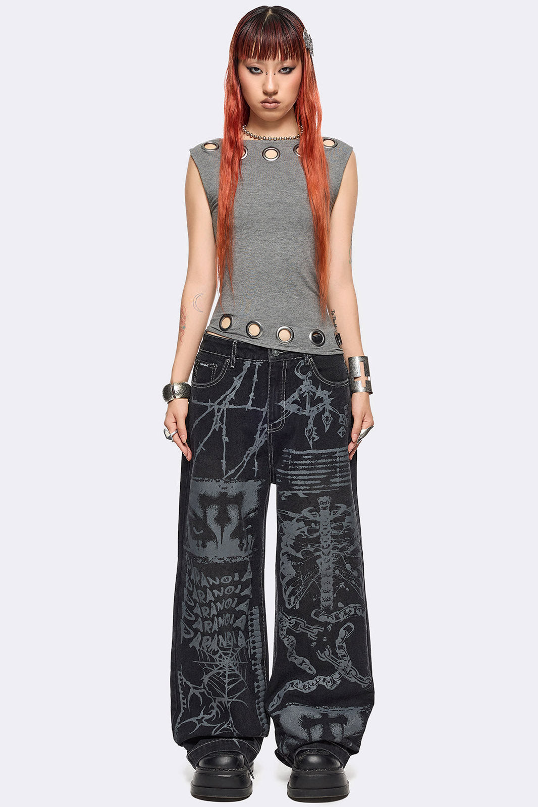 Paranoia Baggy Jeans - Black Washed