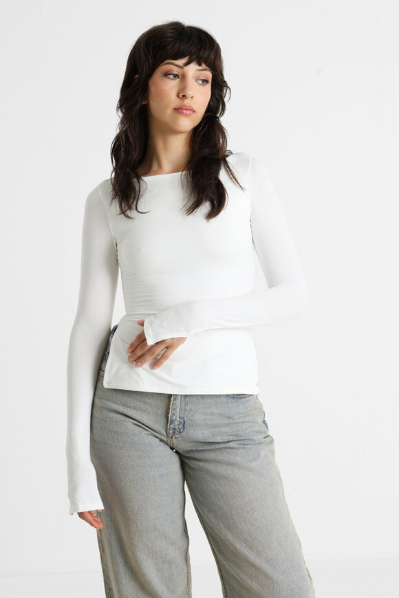 Langarmshirt - Offwhite