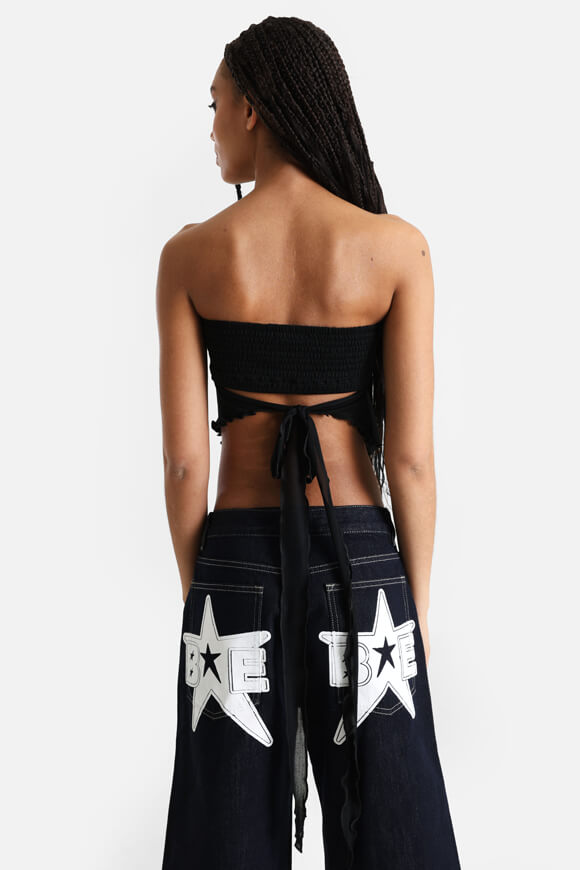Bandeau Crop Top - Schwarz