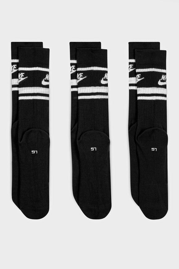 Dreierpack Socken - Schwarz + Weiss