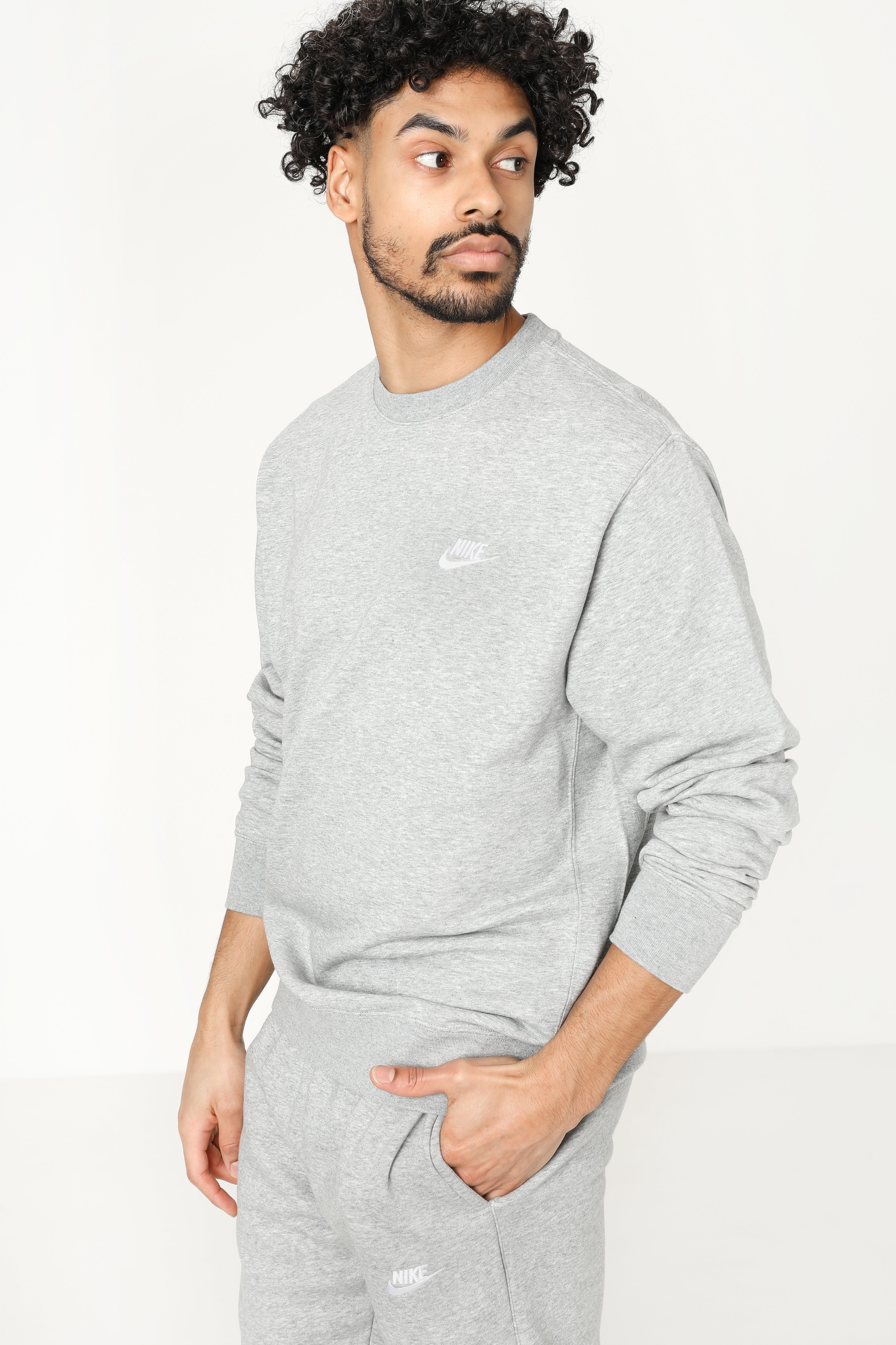 Sweatshirt - Grau meliert