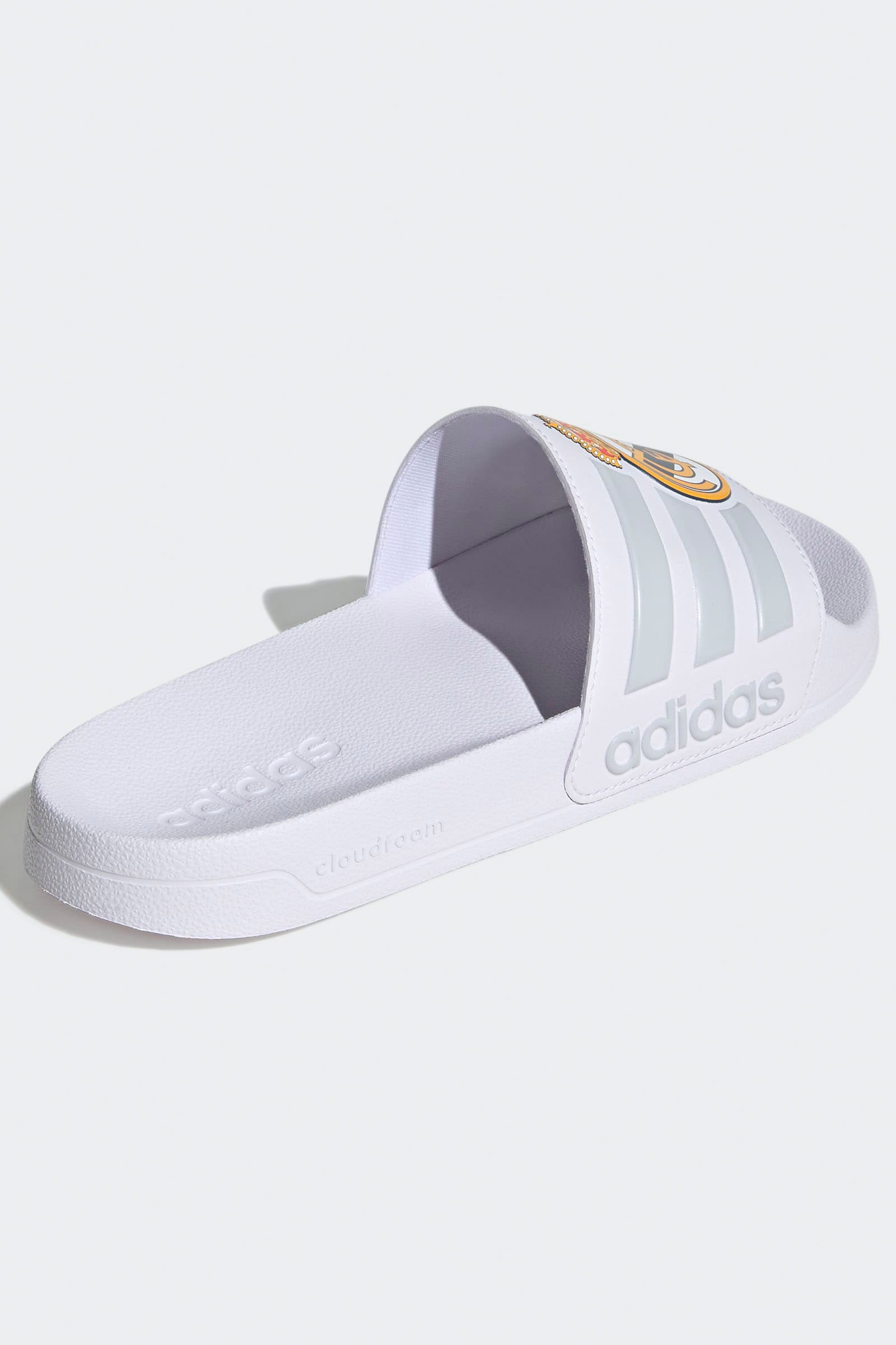 Adilette Real Madrid Pantoletten - Cloud White + Light Solid Grey